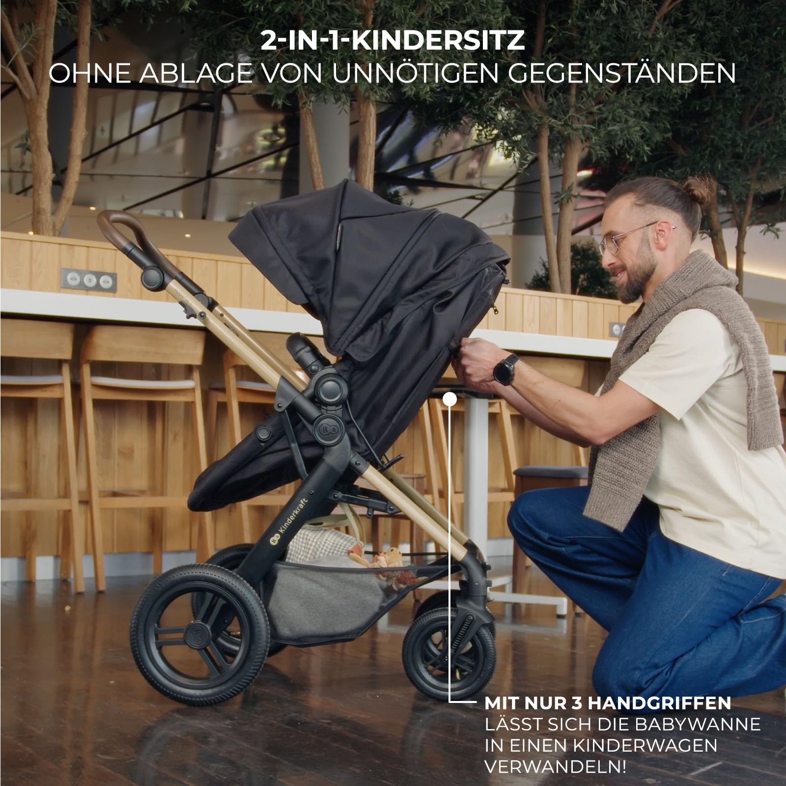 kinderkraft-moov-2-xl-air-kinderwagen-3-in-1-grau-luftreifen image 3