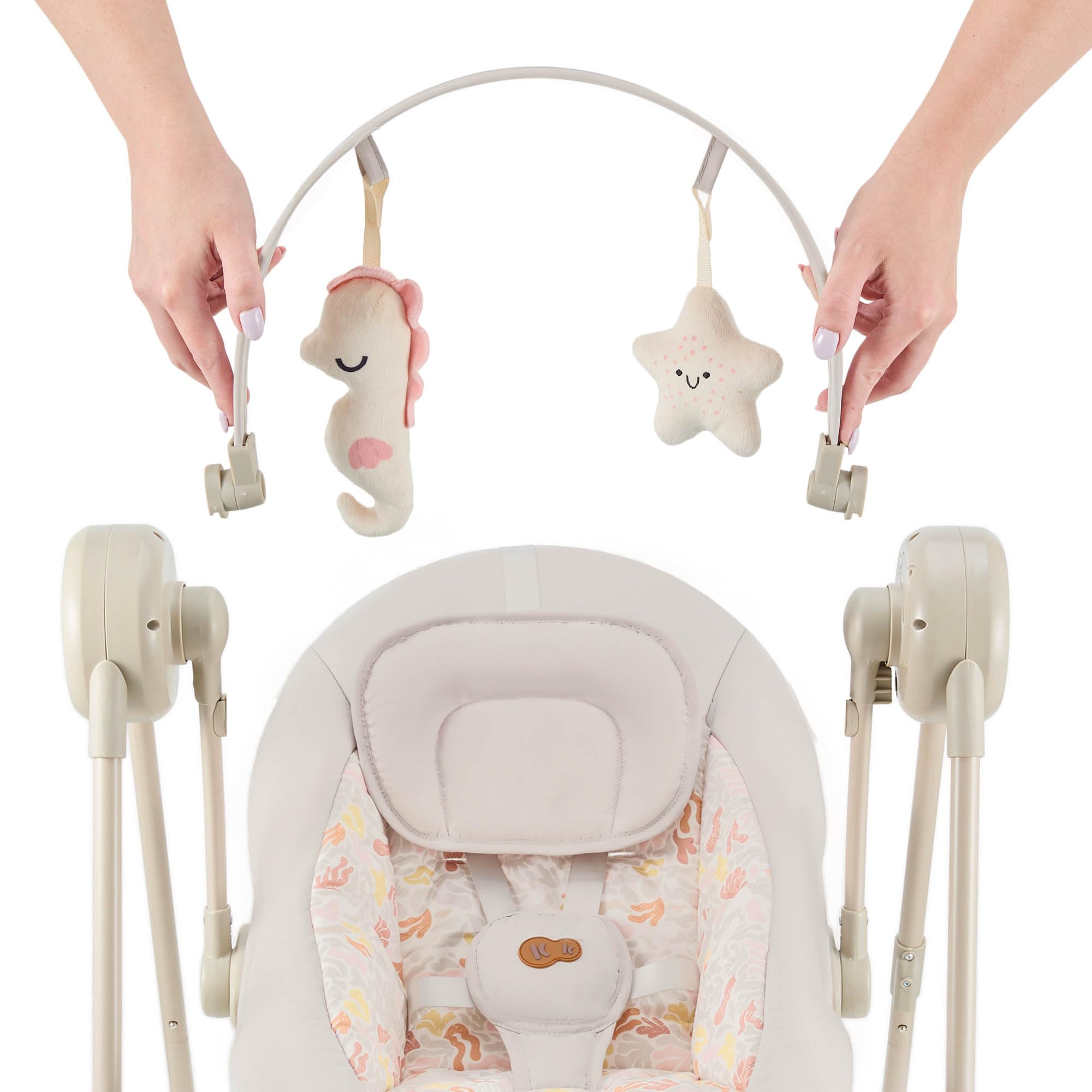 kinderkraft-swingee-elektrische-babywippe-beige-timer image 7
