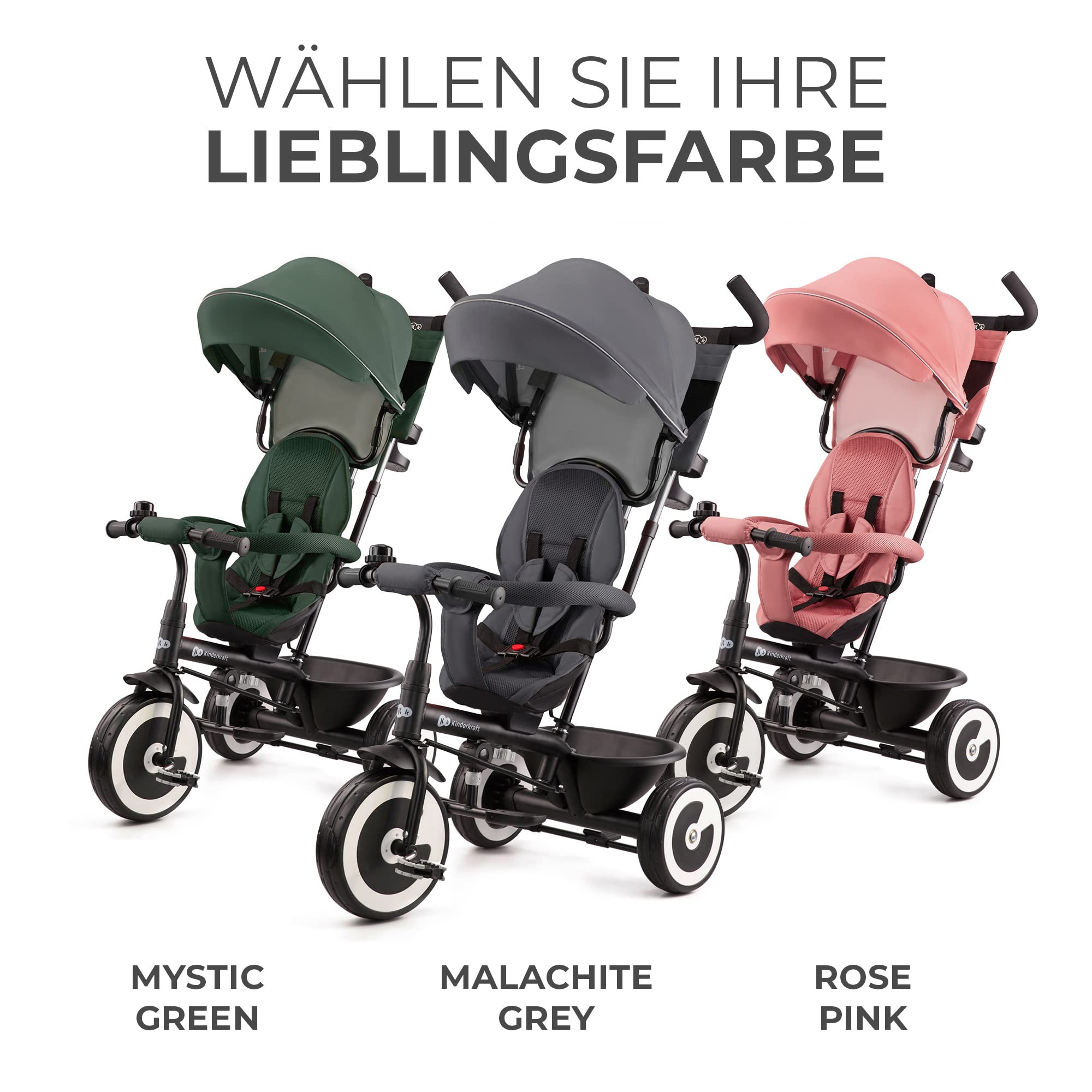 kinderkraft-aston-dreirad-mit-schubstange-gr-n-verdeck image 8