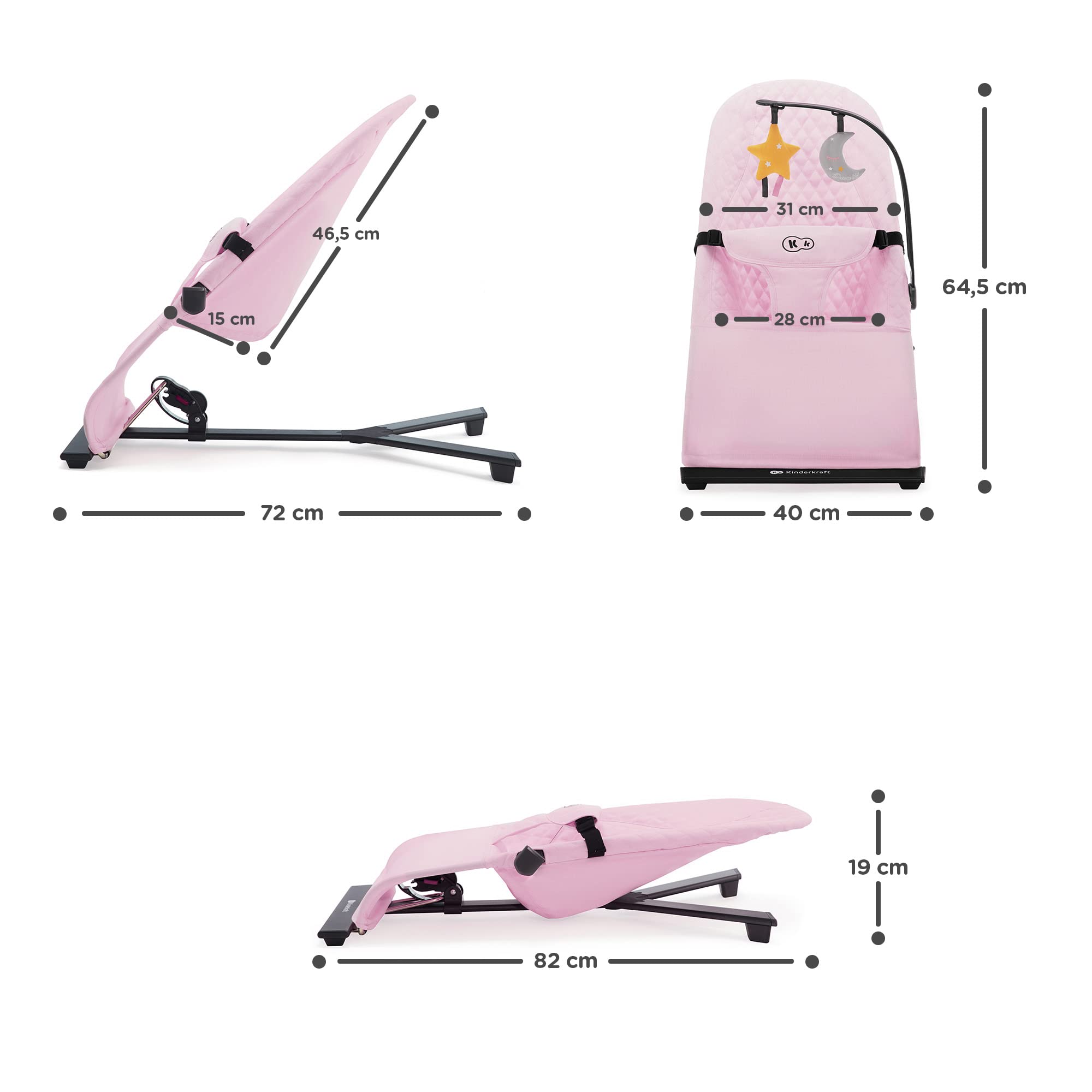 kinderkraft-mimi-babywippe-rosa-klappbar-mit-spielb-gel image 6