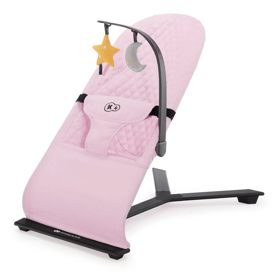 kinderkraft-mimi-babywippe-rosa-klappbar-mit-spielb-gel image 1