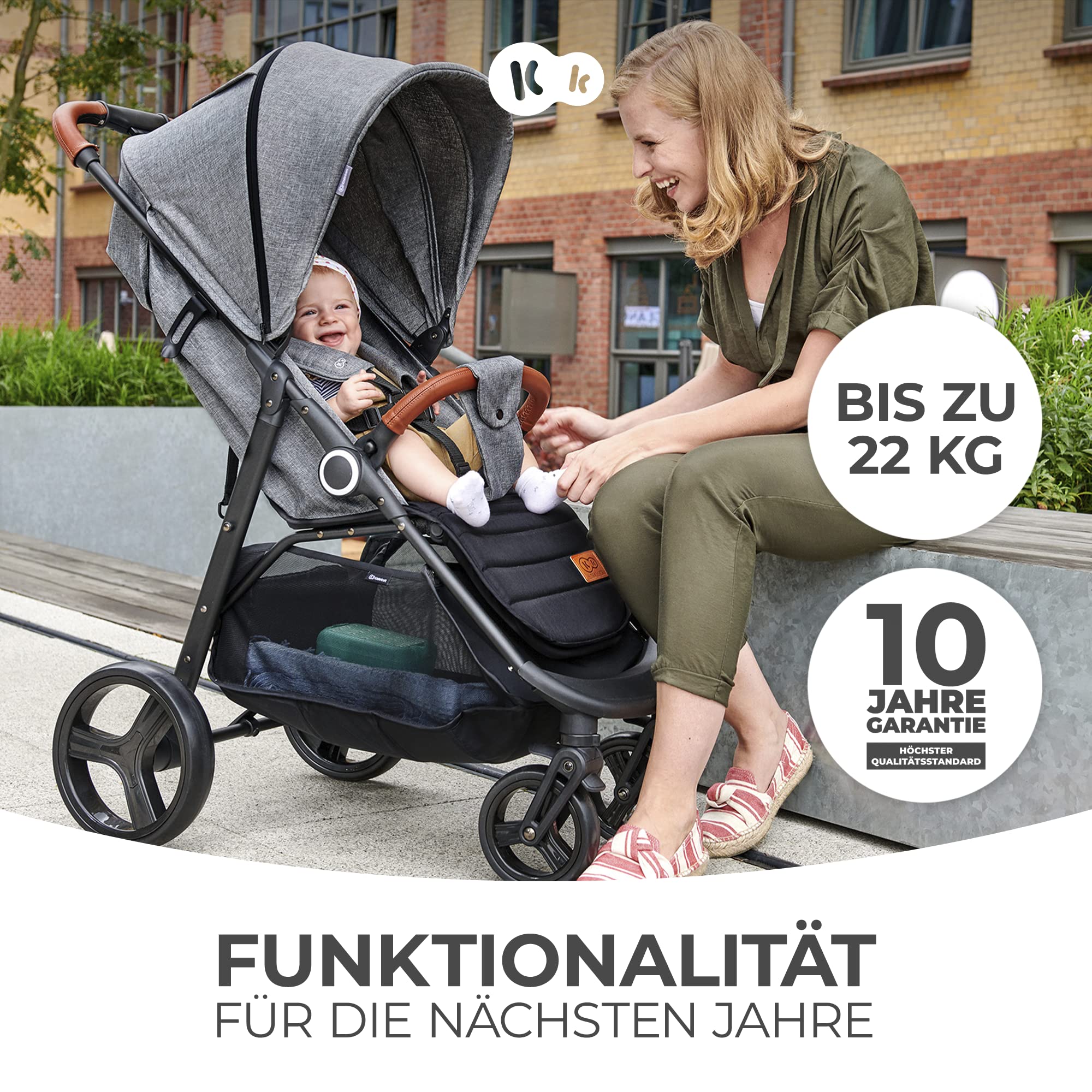 kinderkraft-grande-plus-buggy-grau-22-kg-liegeposition image 2
