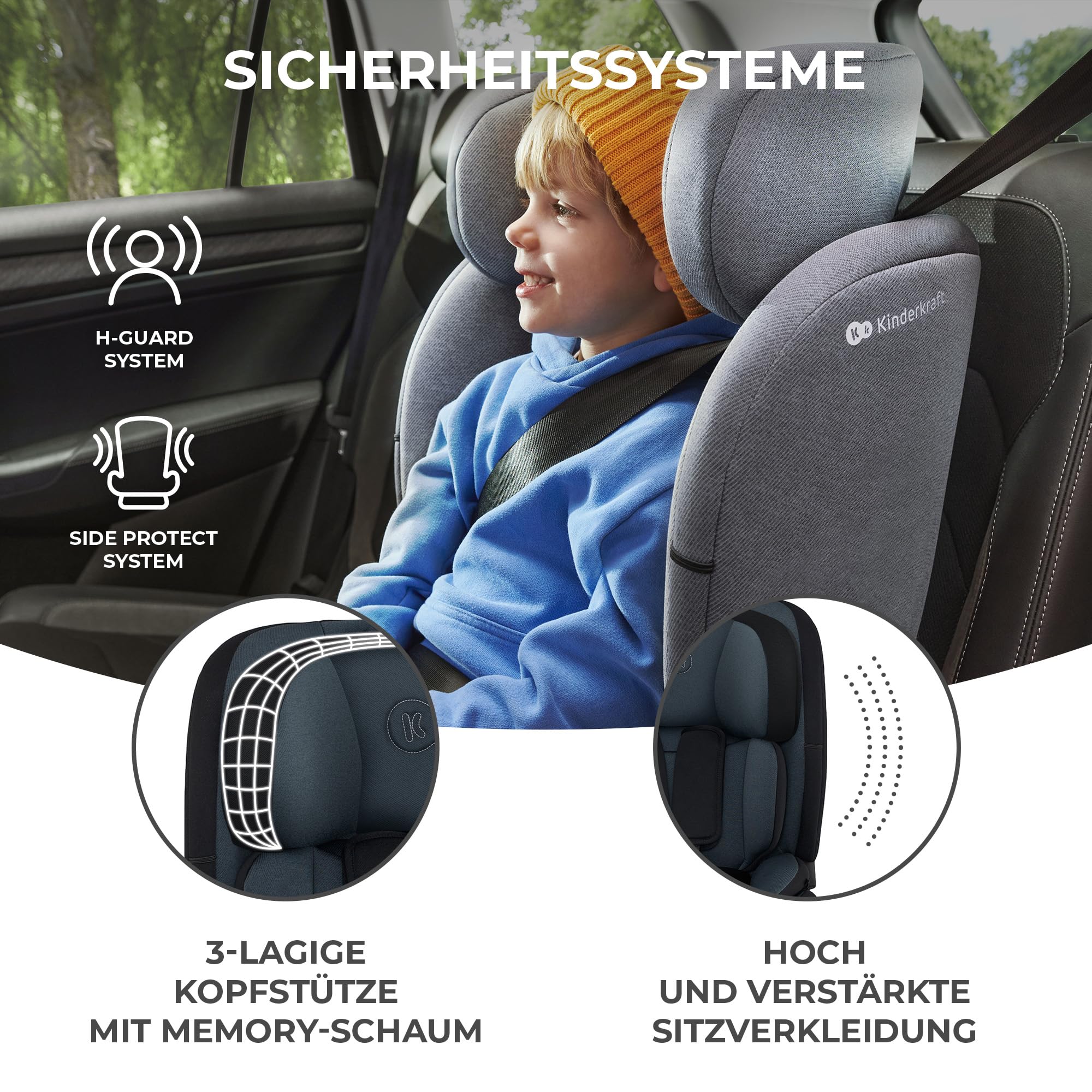 kinderkraft-oneto3-i-size-kindersitz-76-150-cm-schwarz-isofix image 6