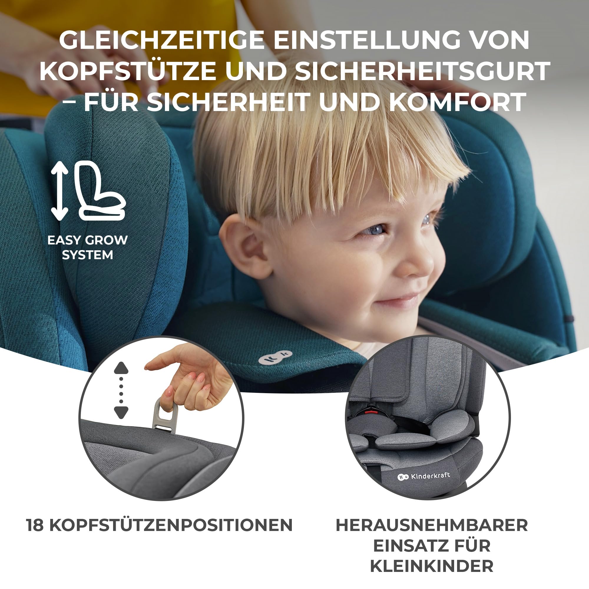 kinderkraft-oneto3-i-size-kindersitz-76-150-cm-schwarz-isofix image 8