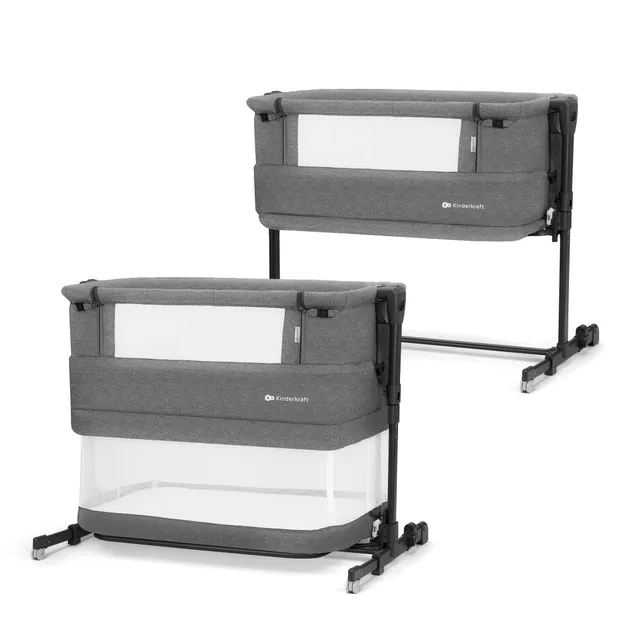 kinderkraft-neste-grow-3in1-babybett-beistellbett-grau-stahl image 1