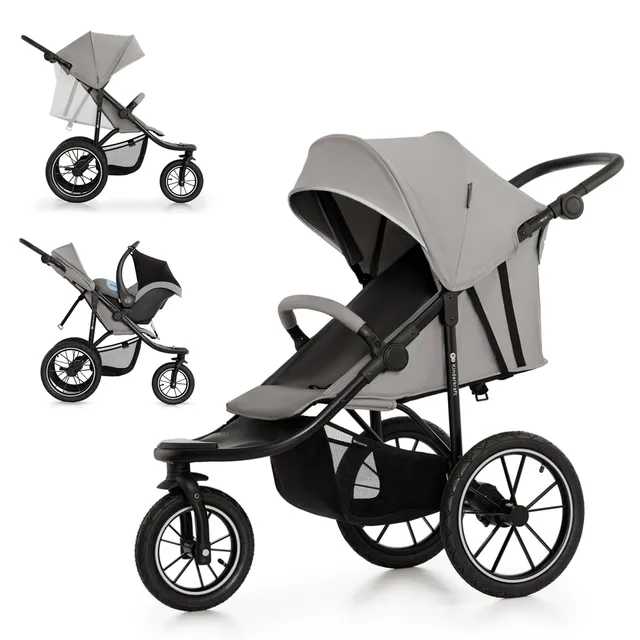 kinderkraft-helsi-2-buggy-grau-mit-luftreifen-liegefunktion image 1