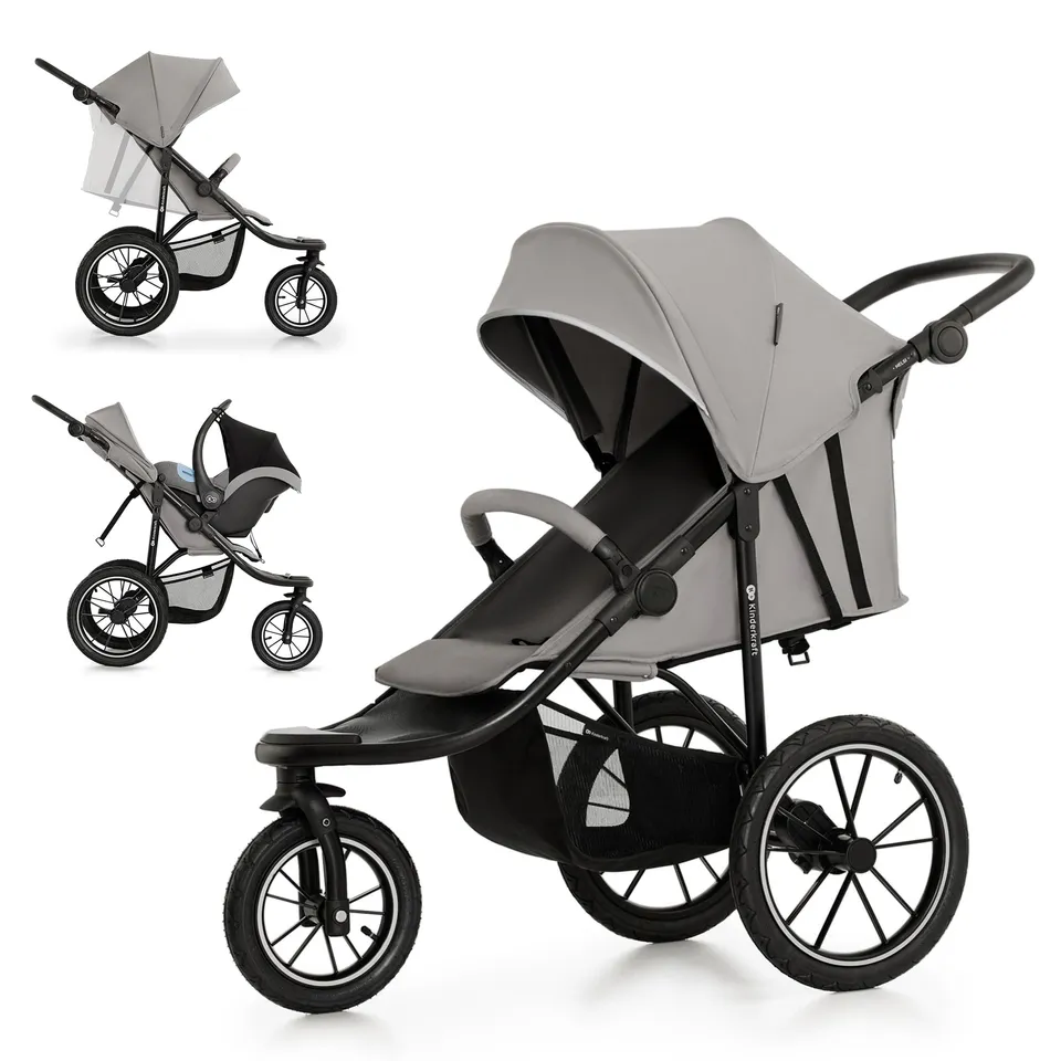 kinderkraft-helsi-2-buggy-grau-mit-luftreifen-liegefunktion image 1
