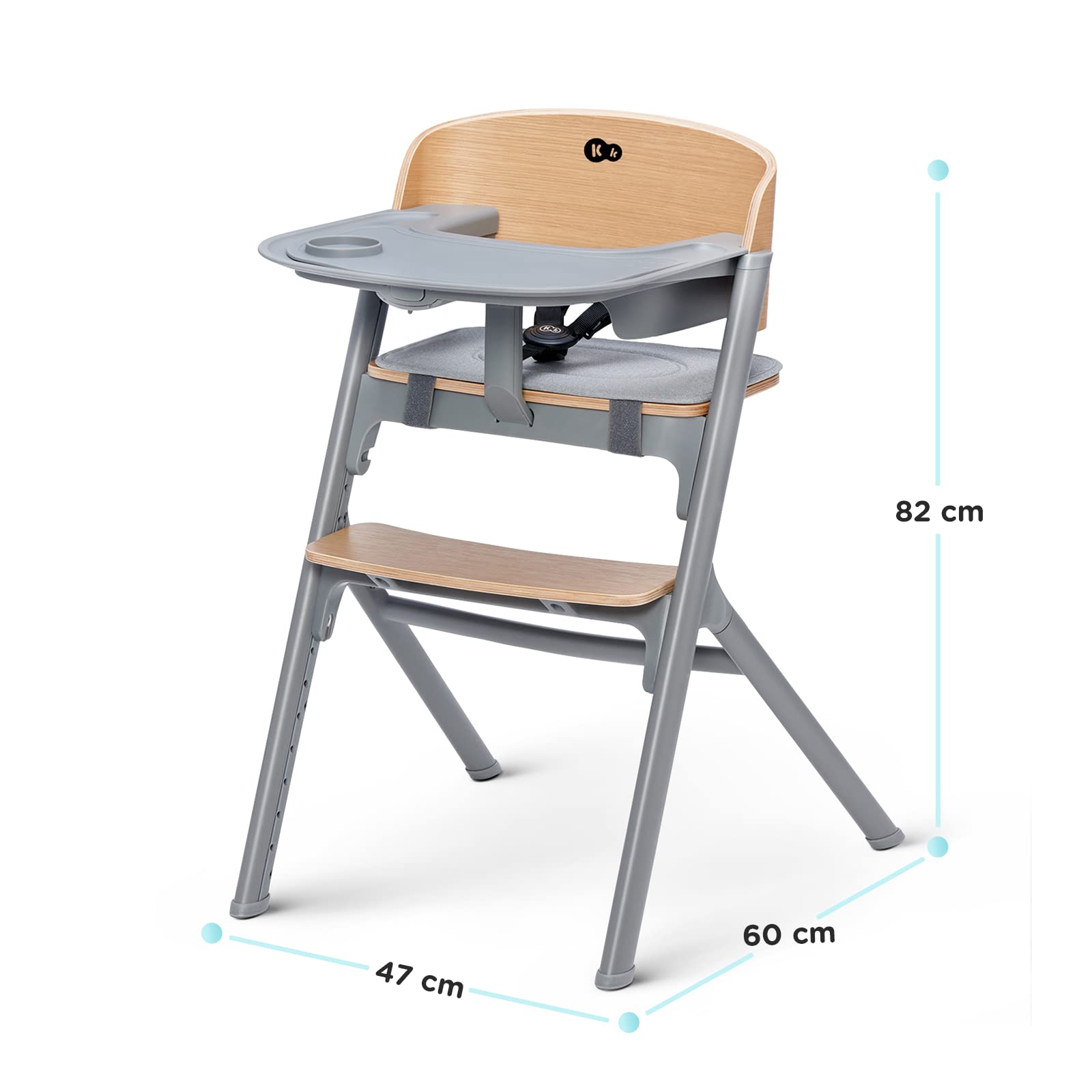 kinderkraft-livy-hochstuhl-holz-4in1-mit-babyliege image 6