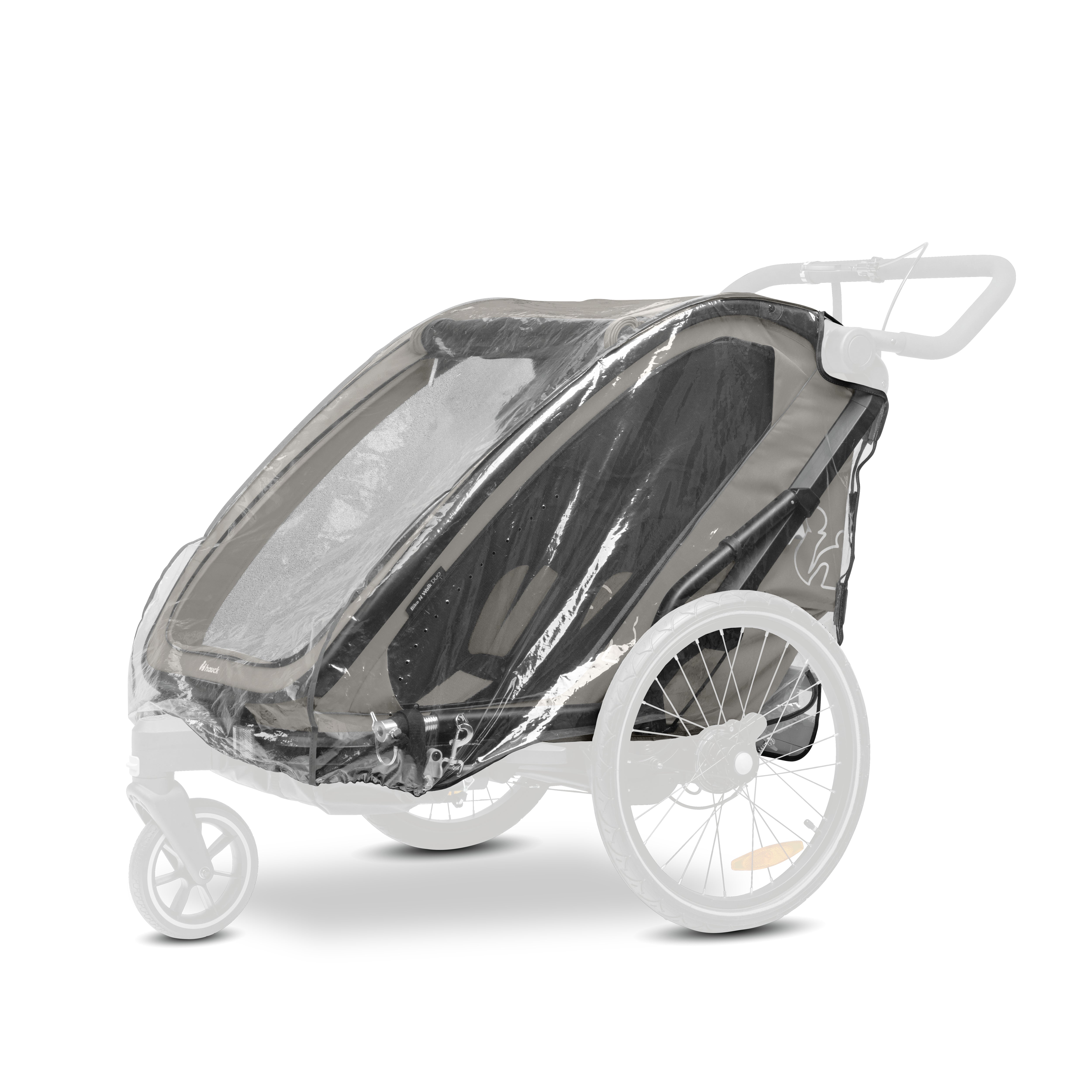 hauck-dryk-bike-n-walk-duo-raincover-regenschutz-transparent image 1