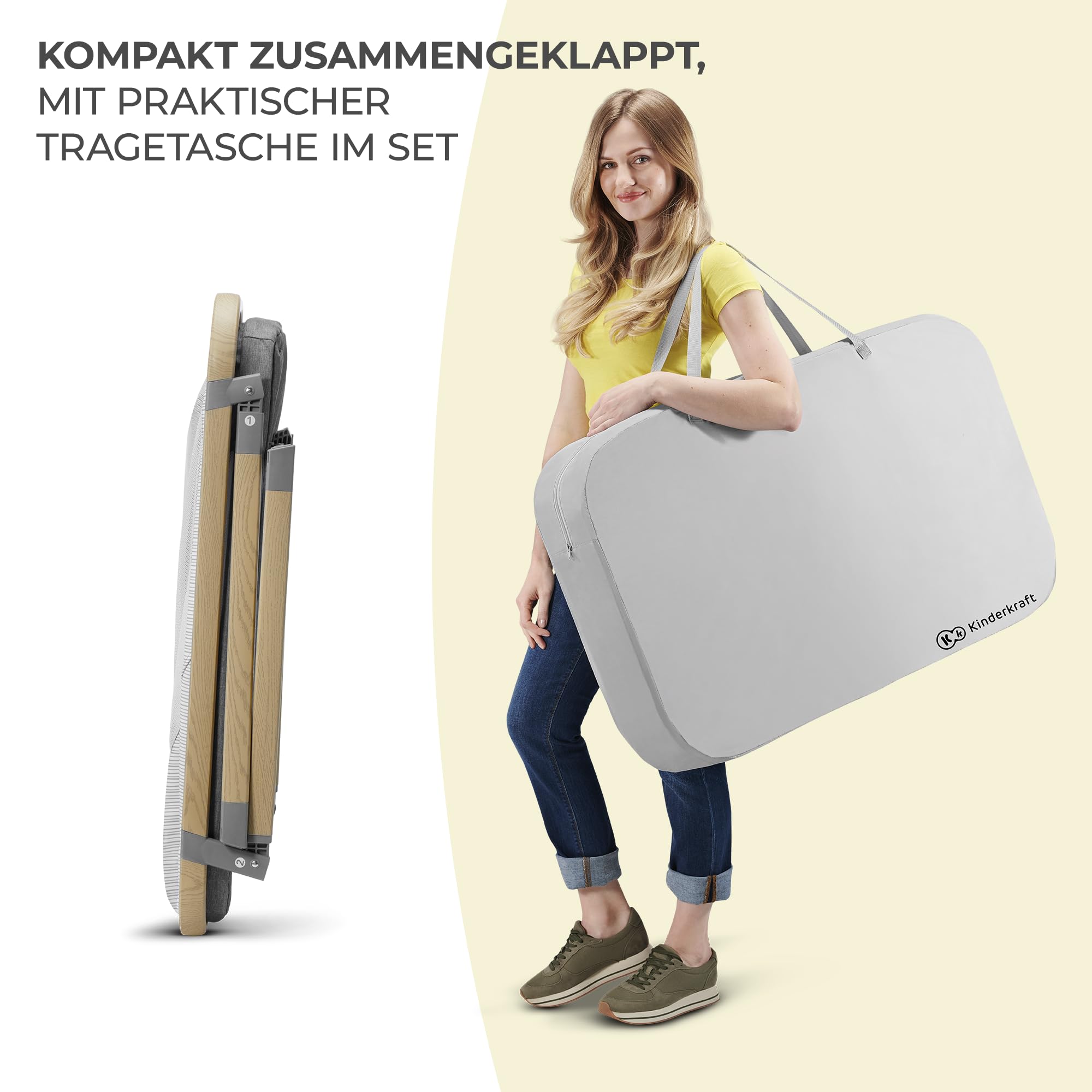 kinderkraft-sofi-reisebett-4-in-1-grau-mit-matratze image 6