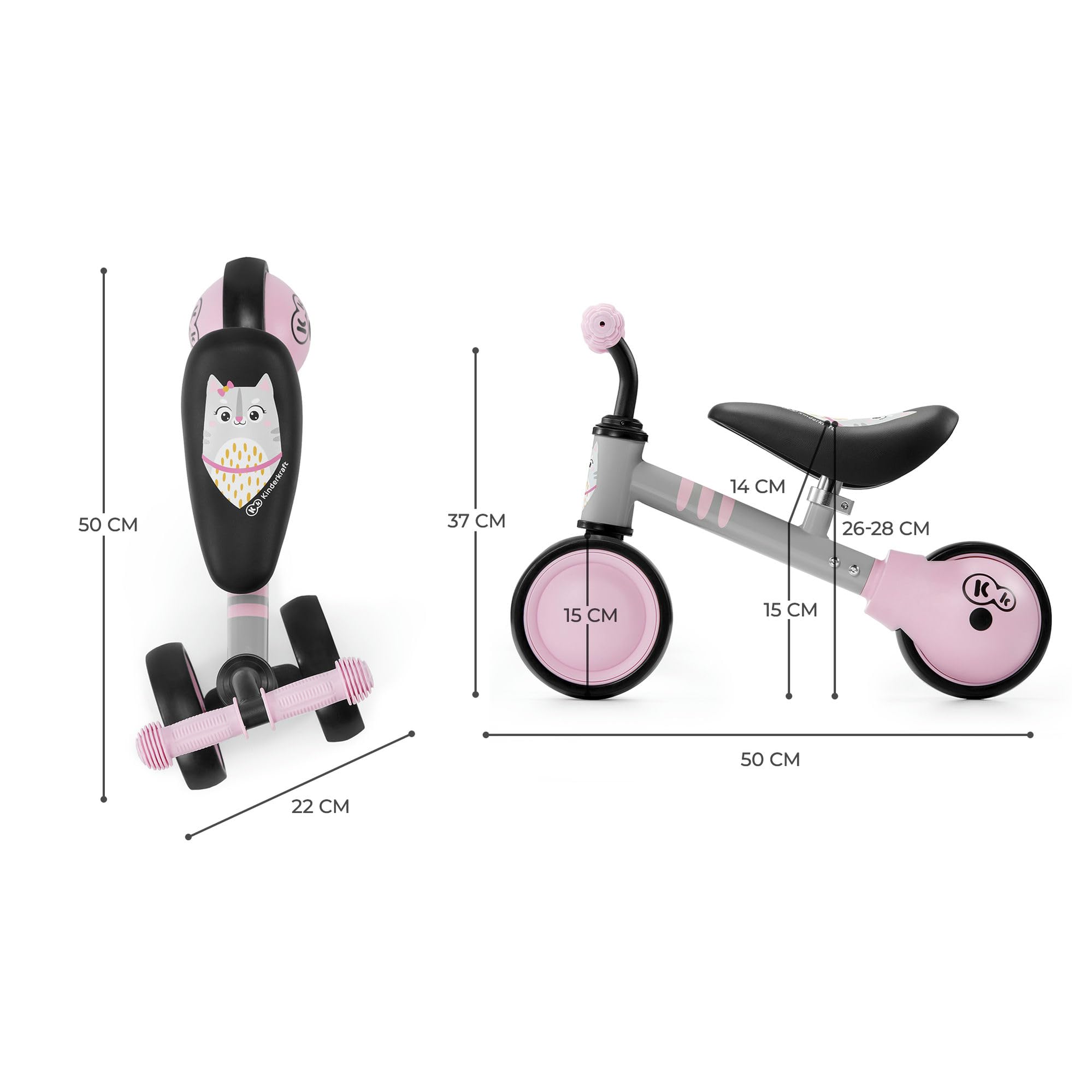 kinderkraft-cutie-laufrad-3in1-rosa-ab-1-jahr image 8