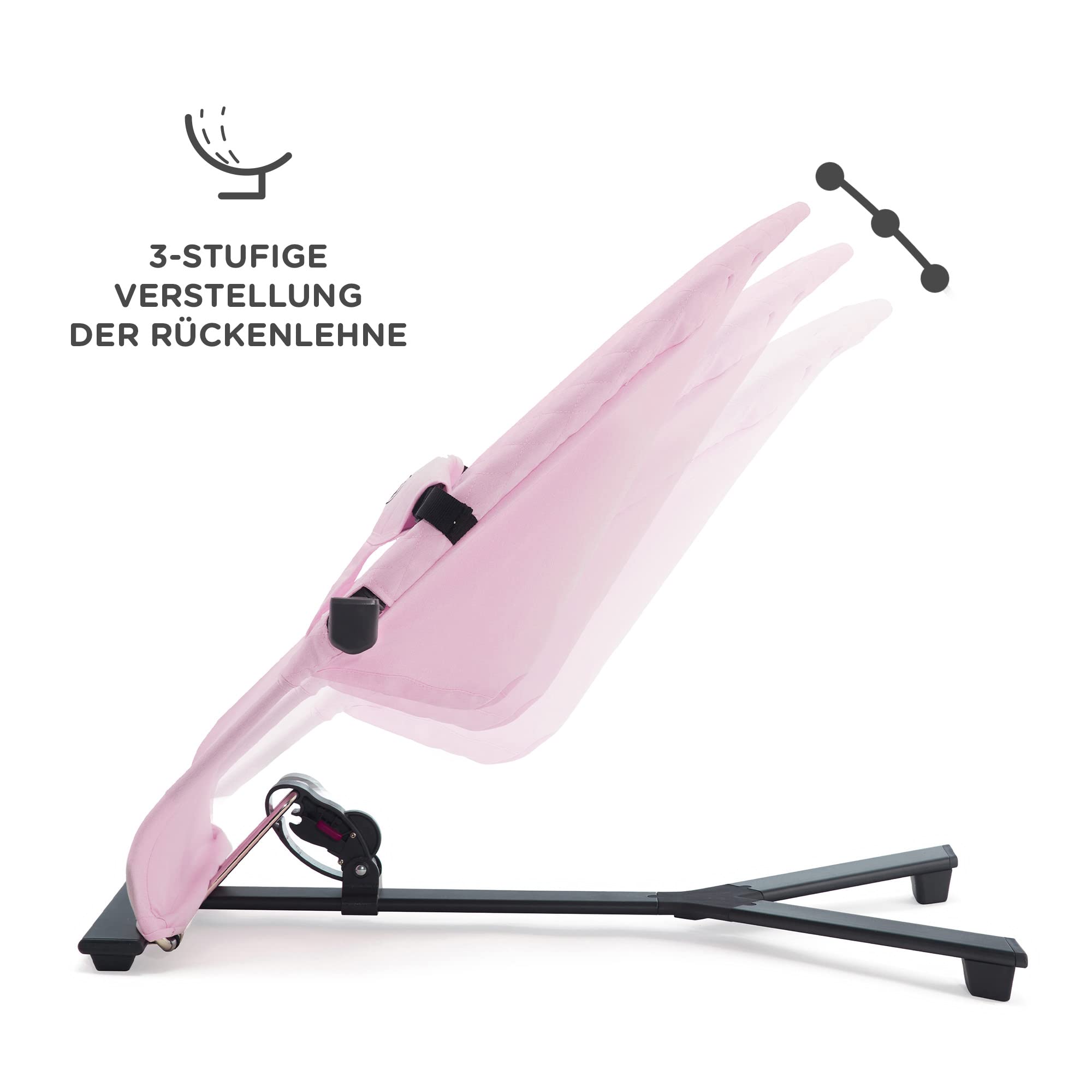 kinderkraft-mimi-babywippe-rosa-klappbar-mit-spielb-gel image 2