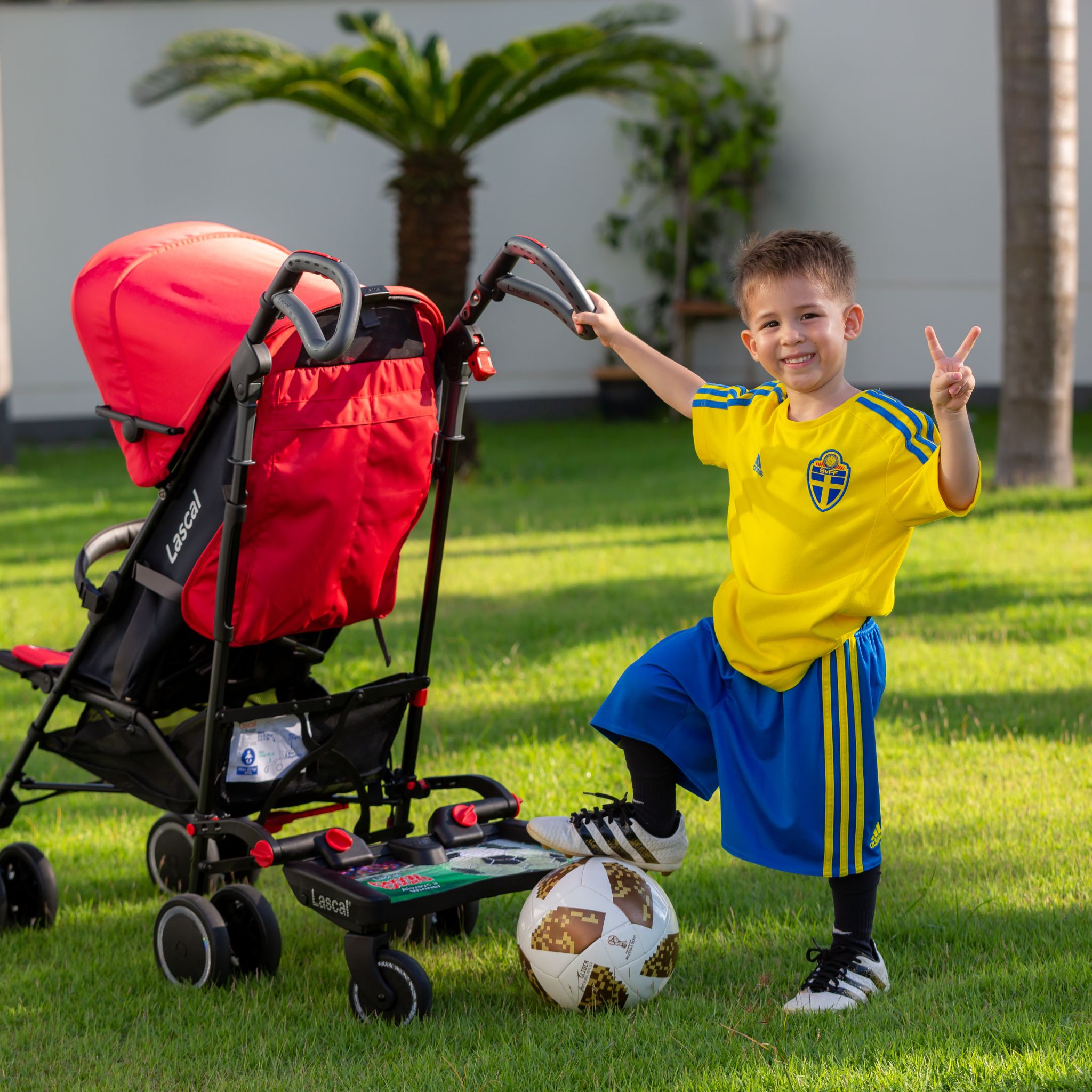 lascal-buggyboard-maxi-football-trittbrett-gr-n-universal image 8