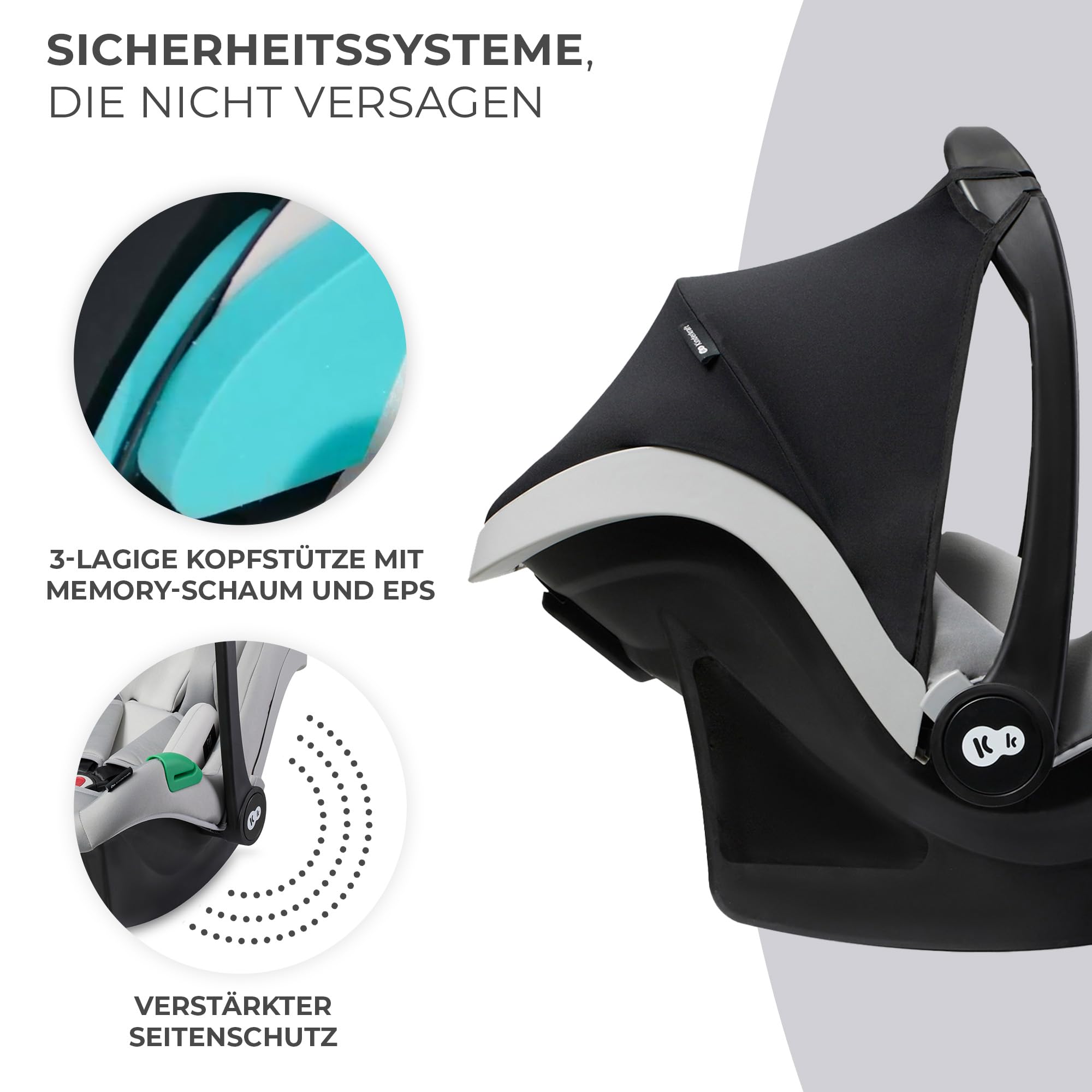 kinderkraft-mink-pro-i-size-babyschale-grau-mit-basis image 7