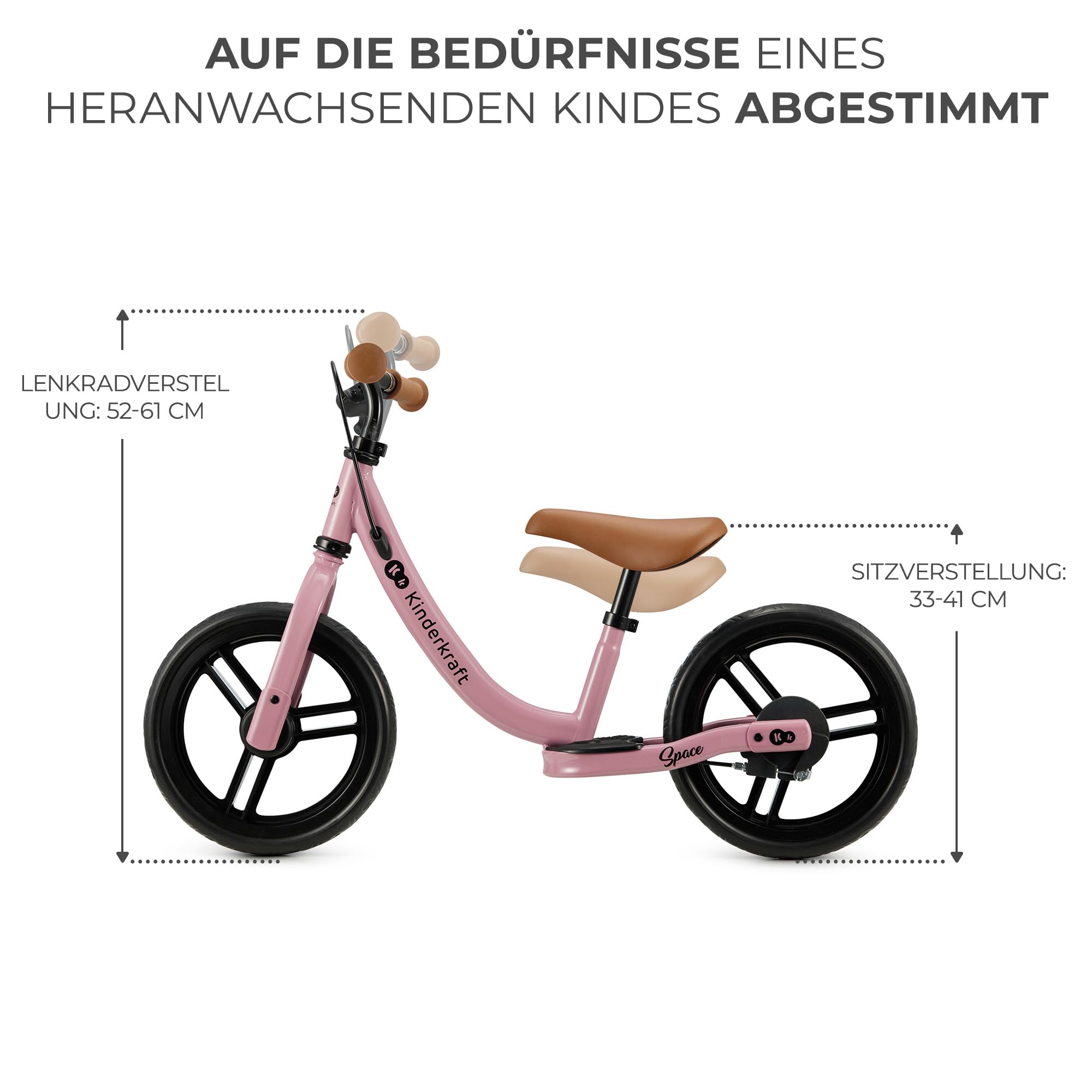kinderkraft-space-laufrad-pink-metall-12-zoll-mit-bremse image 4