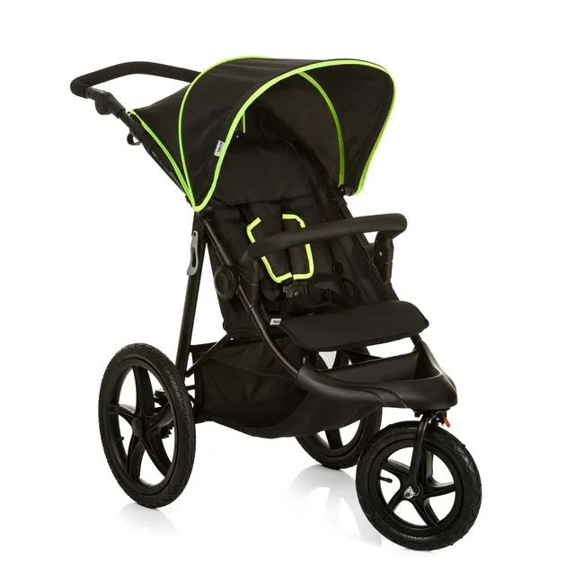 hauck-runner-dreirad-kinderwagen-black-neon-yellow-liege image 1