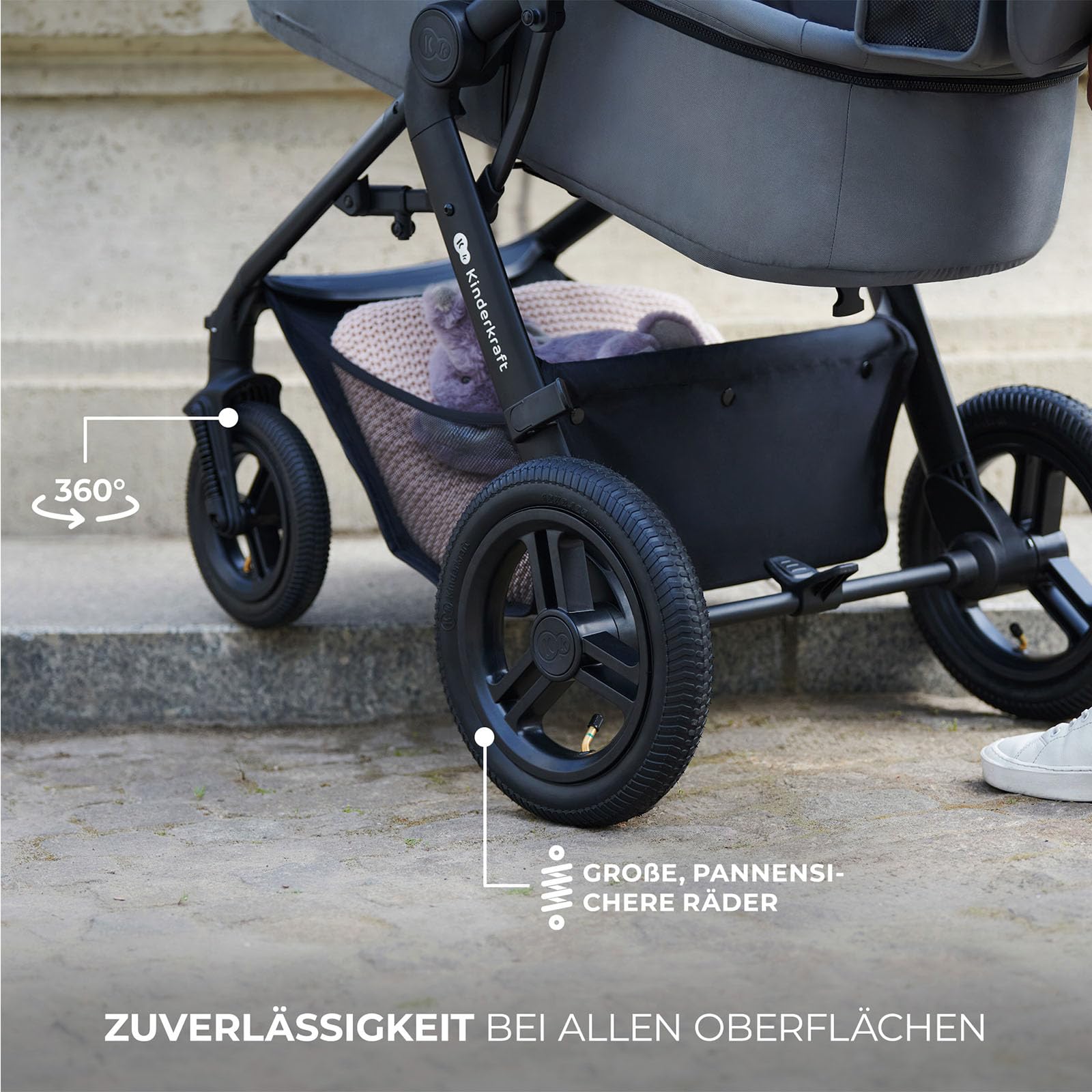 kinderkraft-moov-2-xl-air-kinderwagen-3-in-1-grau-luftreifen image 7