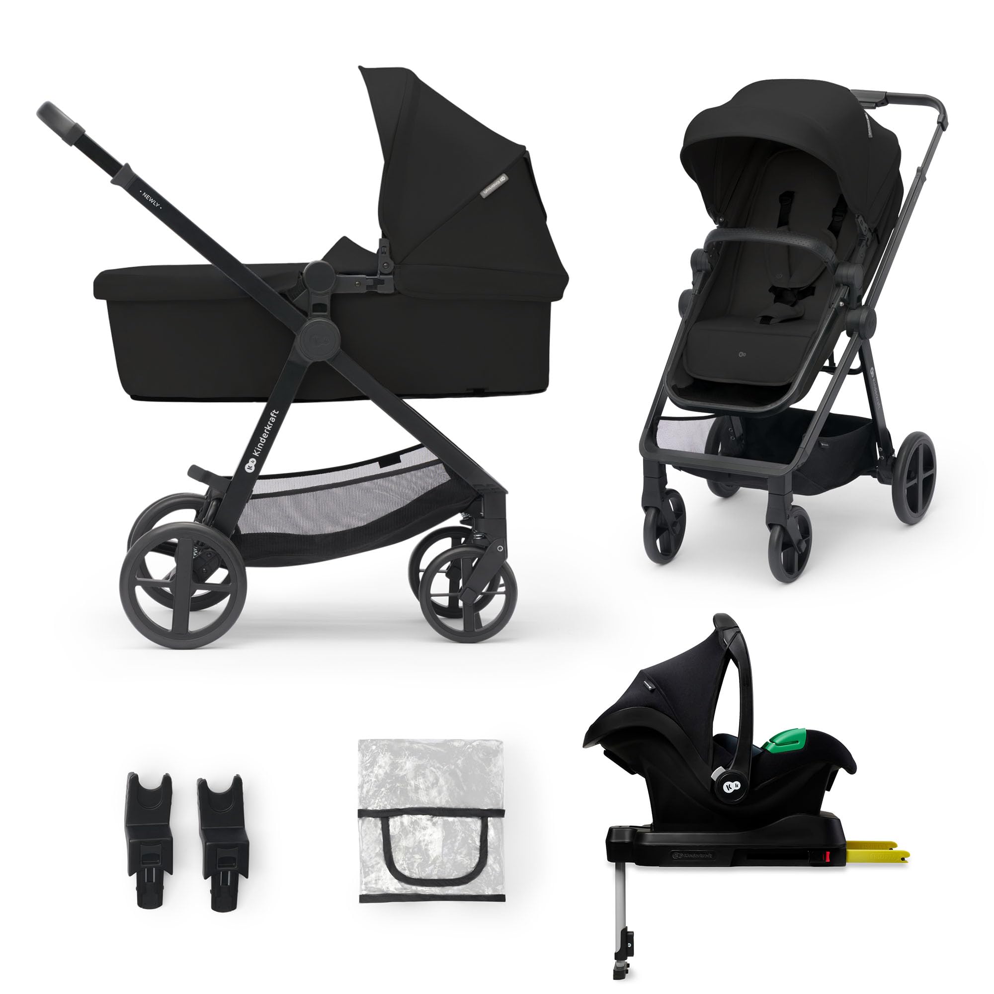 kinderkraft-newly-kombikinderwagen-schwarz-4-in-1-set image 1