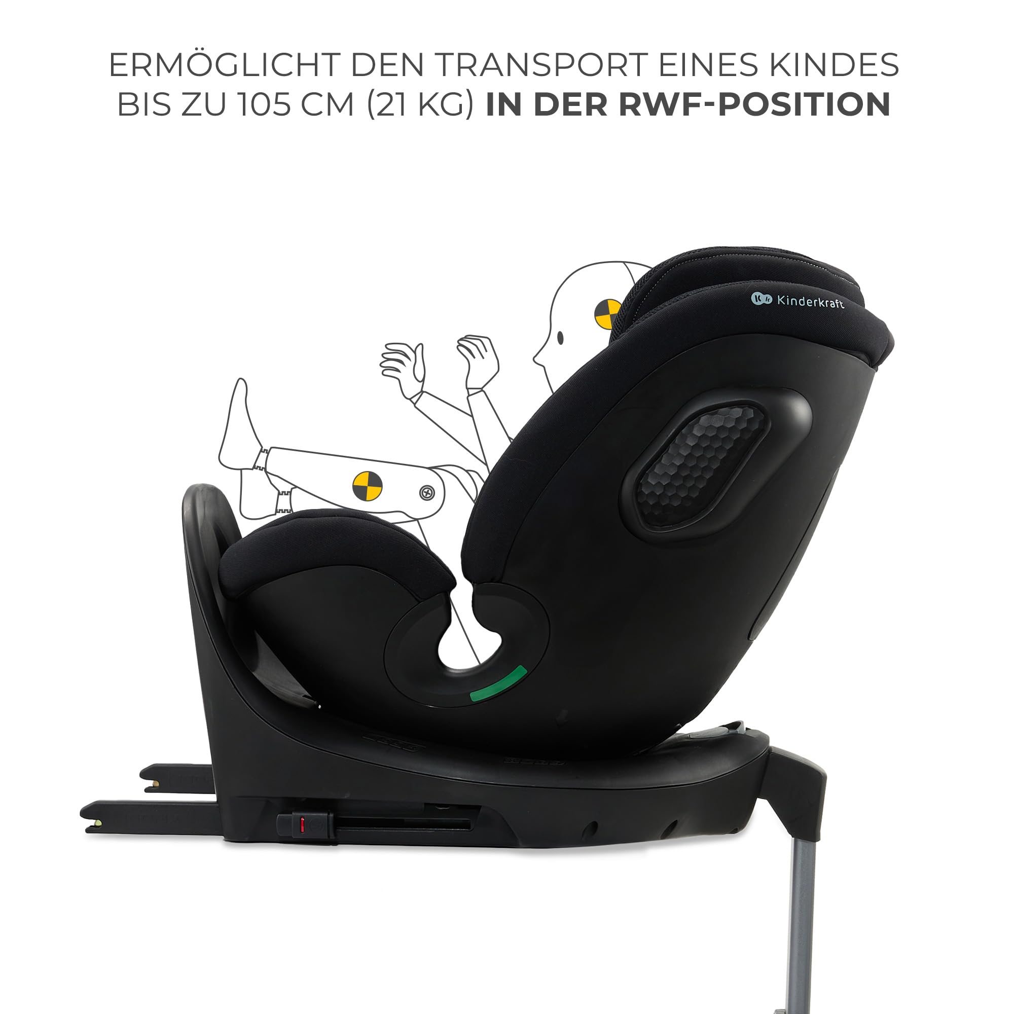 kinderkraft-xrider-2-kindersitz-schwarz-40-150-cm-isofix image 3