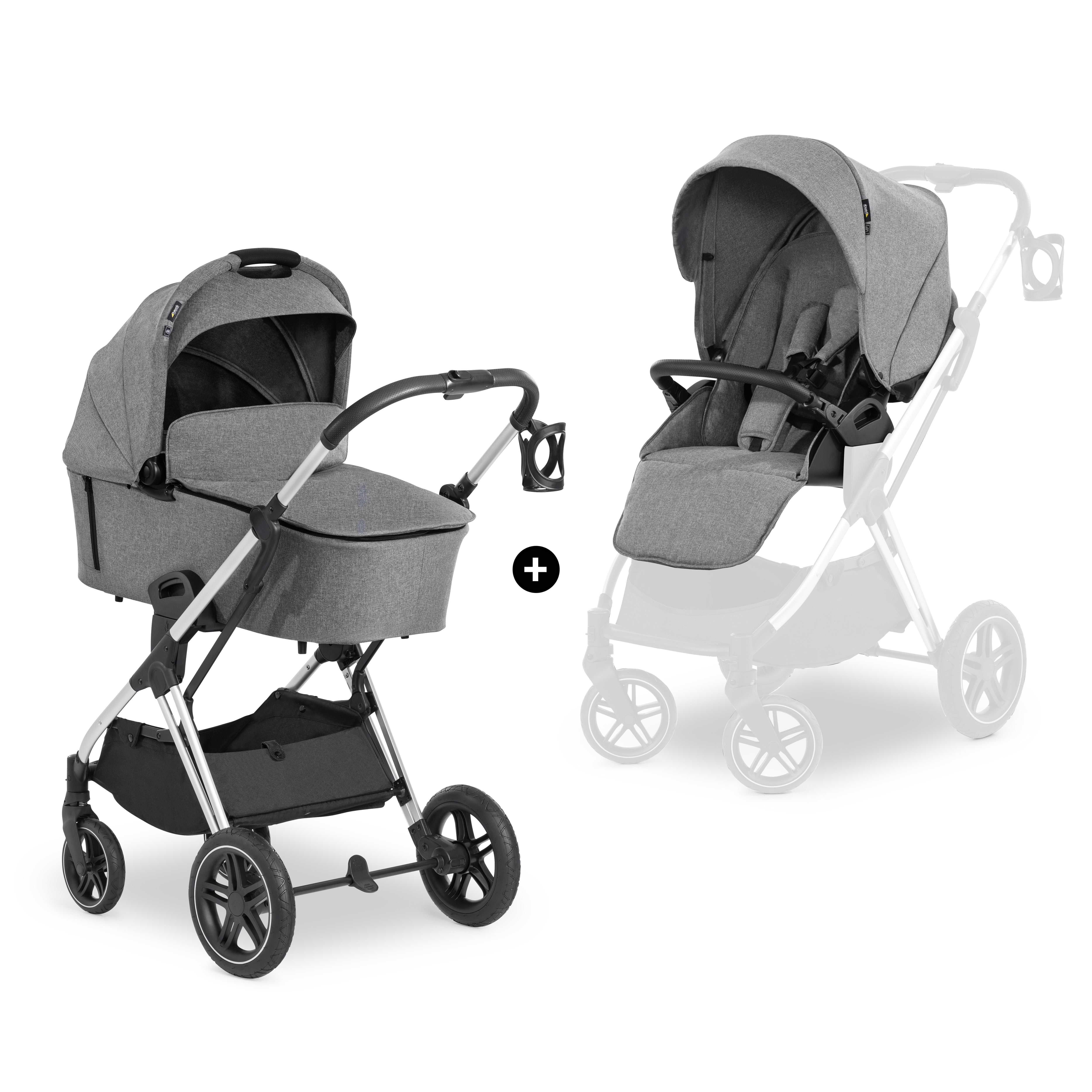 hauck-rapid-vision-x-set-kinderwagen-melange-black-ab-geburt image 3