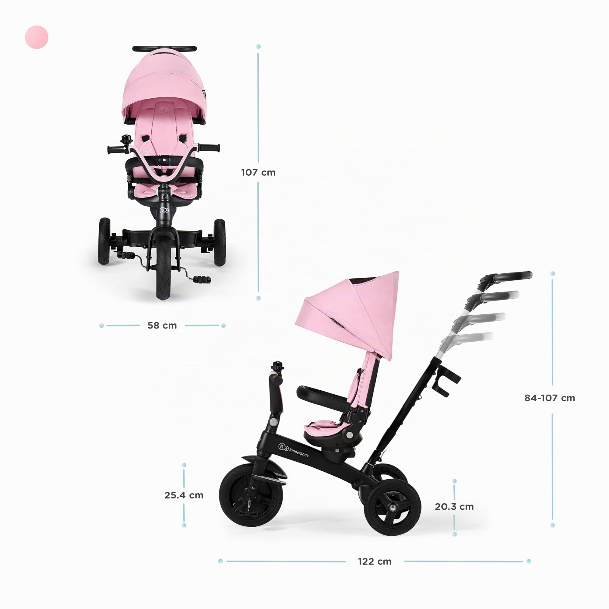 kinderkraft-twipper-5-in-1-dreirad-rosa-ab-9-monate image 7