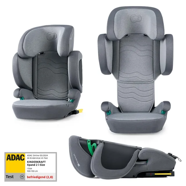 kinderkraft-xpand-2-i-size-kindersitz-grau-100-150-cm image 1