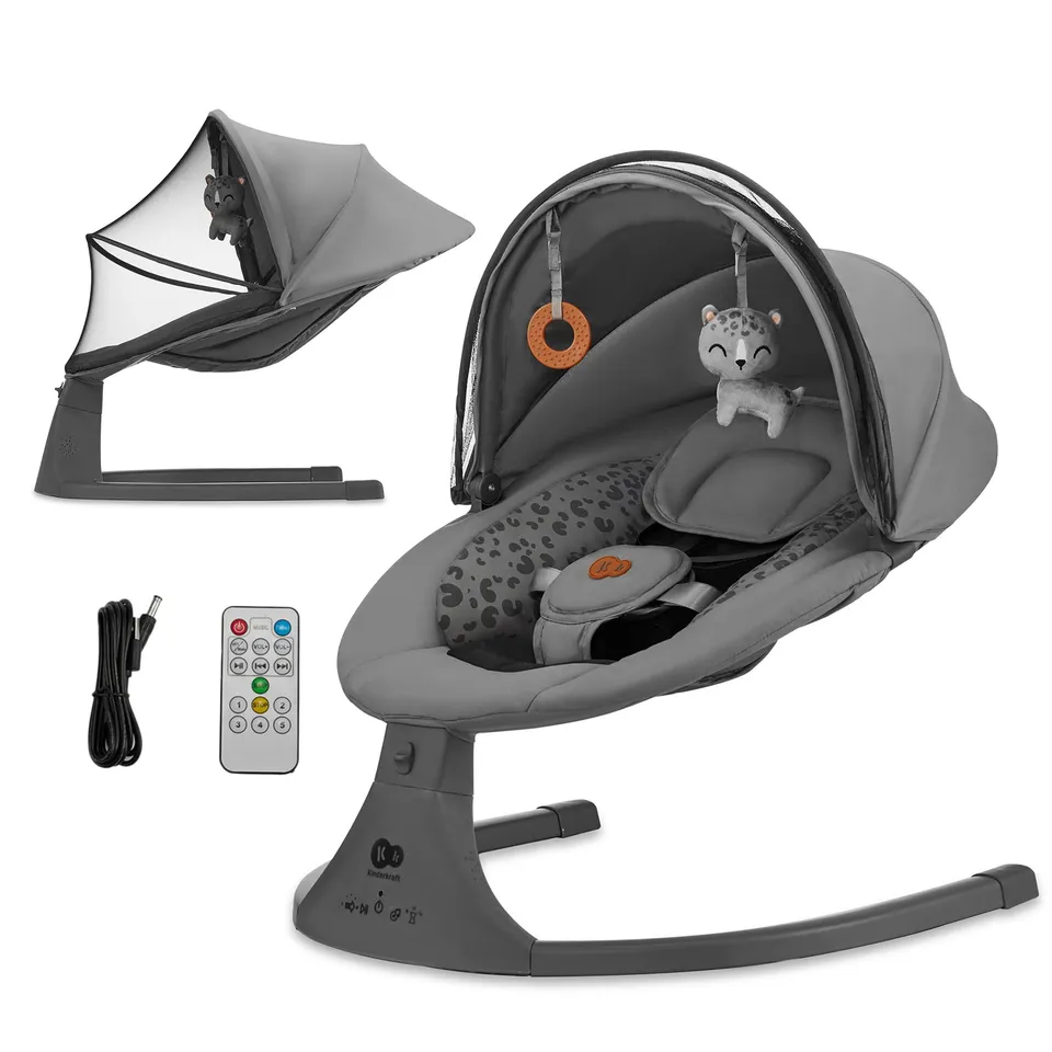 kinderkraft-lumi-2-babywippe-dunkelgrau-elektrisch image 1