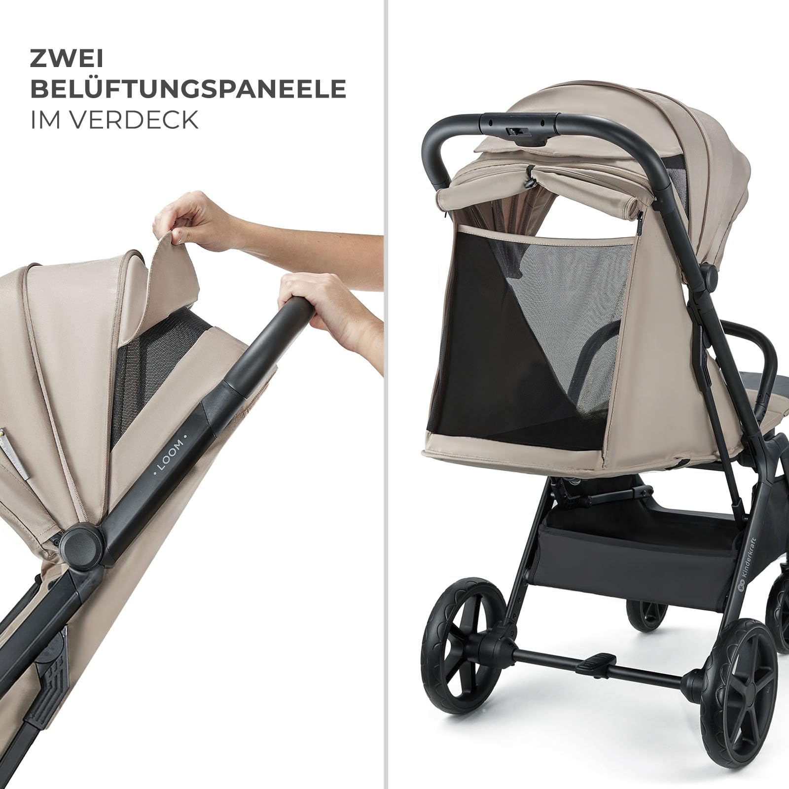 kinderkraft-loom-buggy-beige-automatik-faltung-bis-22-kg image 7