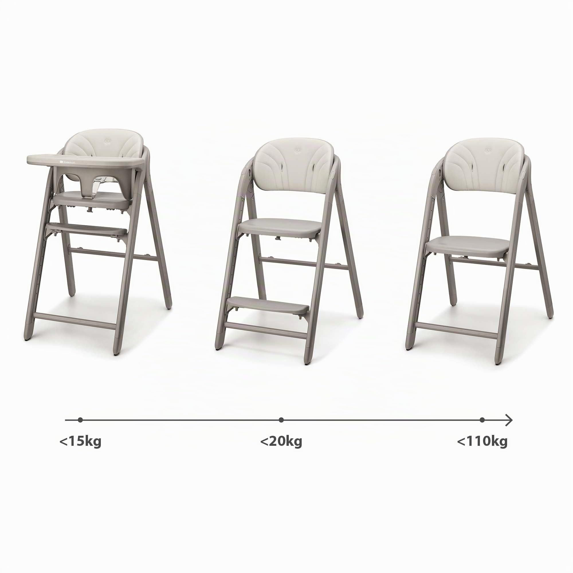 kinderkraft-tino-hochstuhl-3-in-1-beige-mitwachsend image 4