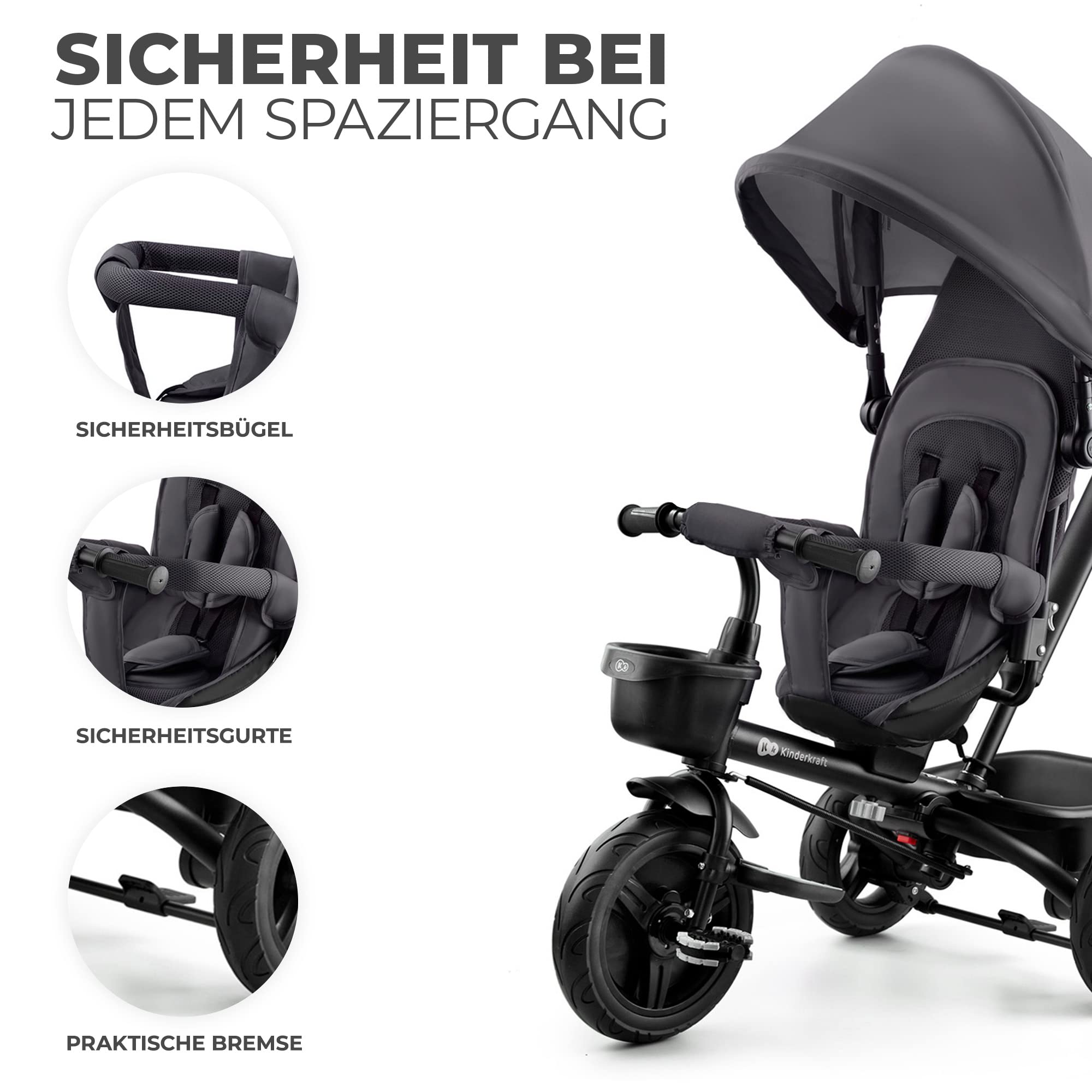 kinderkraft-aveo-kinderdreirad-grau-klappbar-mit-schubstange image 7
