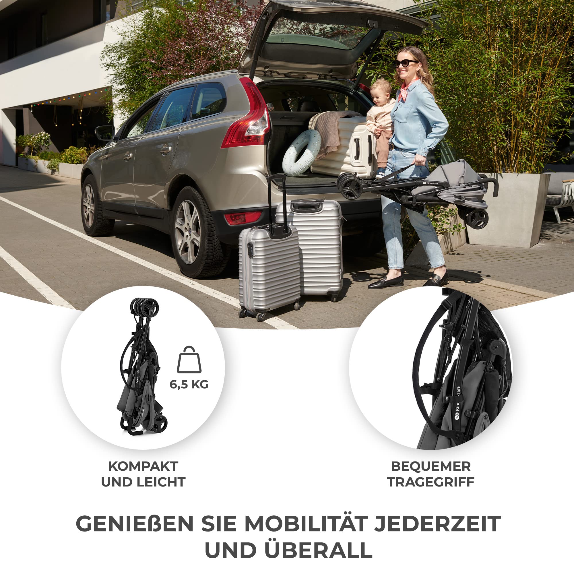 kinderkraft-tik-buggy-sportwagen-grau-liegebuggy-6-5-kg image 2
