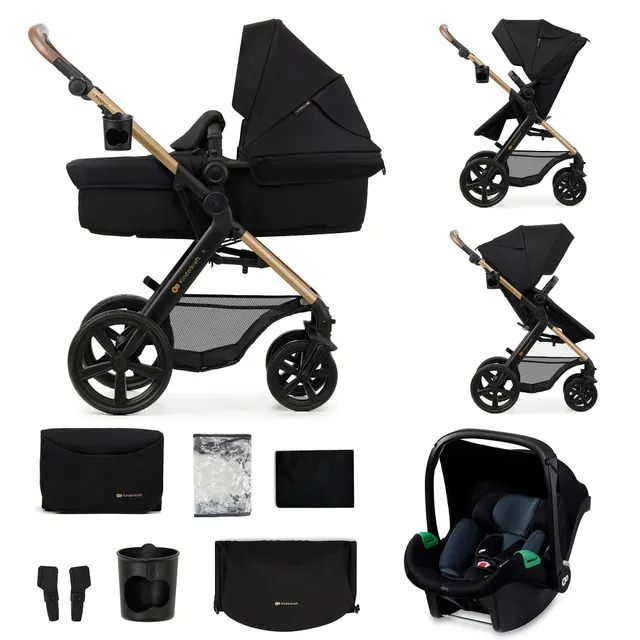 kinderkraft-moov-2-3in1-kombikinderwagen-schwarz-mit-autositz image 1