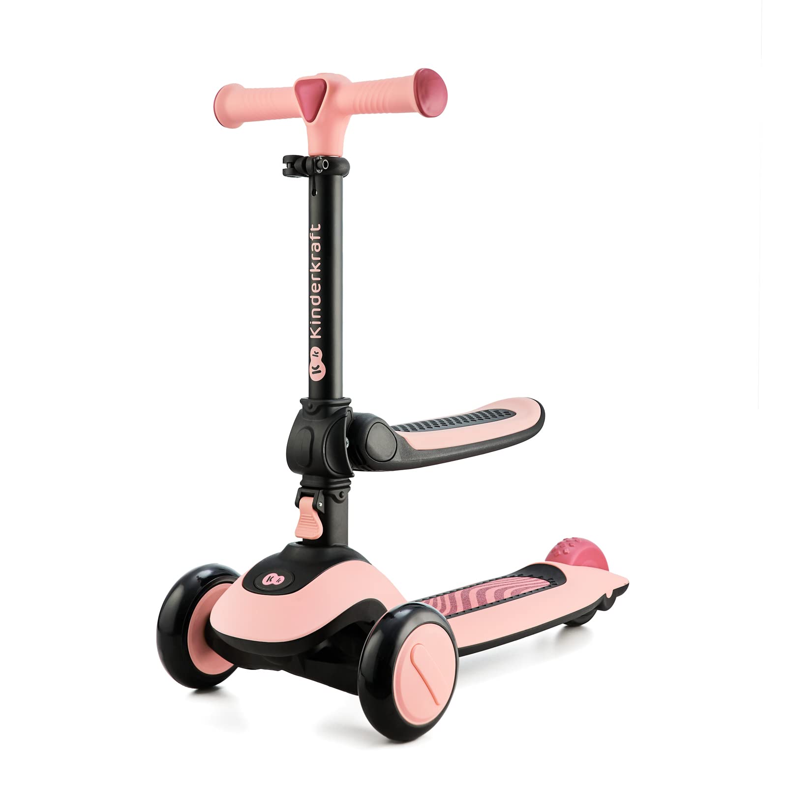 kinderkraft-halley-kinderroller-rosa-2-in-1-mit-laufrad image 4