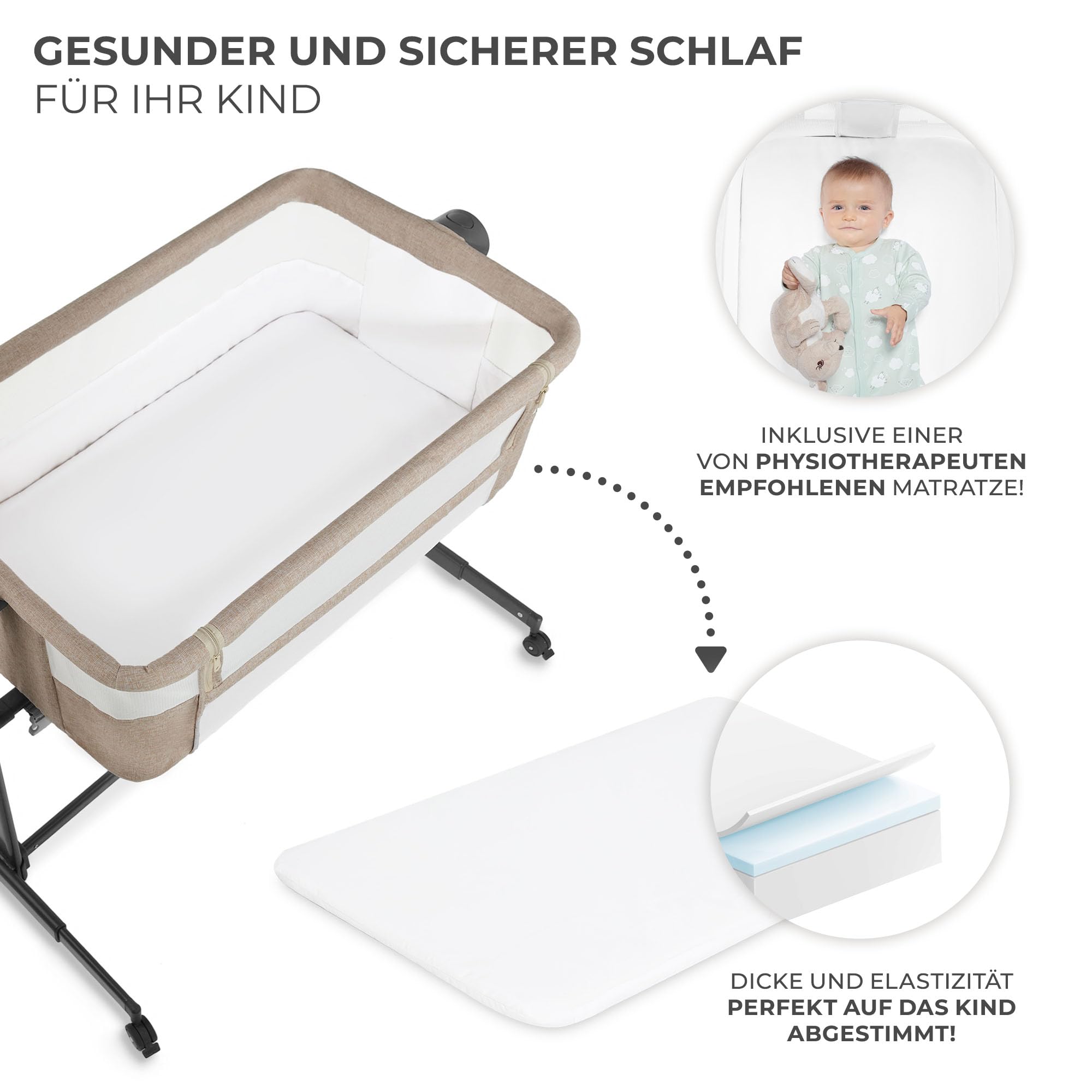 kinderkraft-nestee-beistellbett-beige-mit-matratze image 4