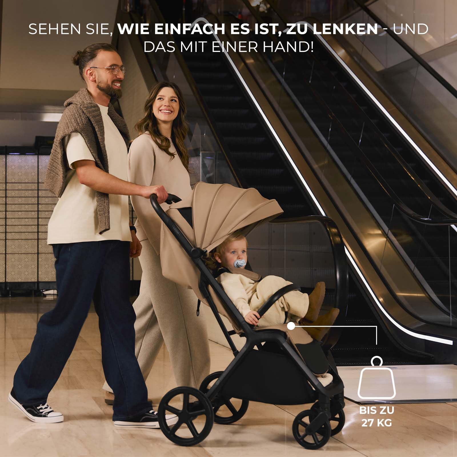 kinderkraft-loom-buggy-beige-automatik-faltung-bis-22-kg image 5