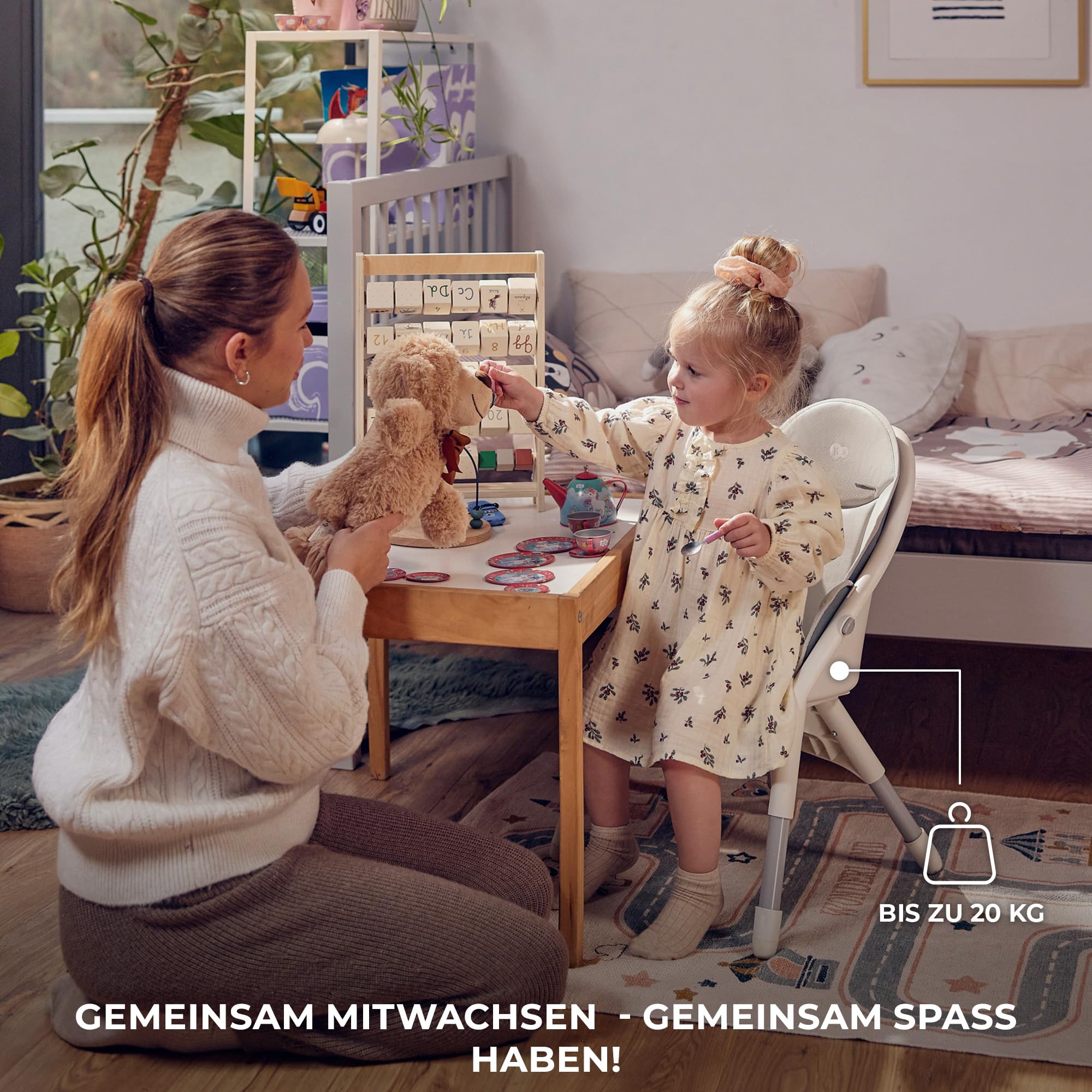 kinderkraft-dinnly-hochstuhl-hellgrau-klappbar-kombi image 8