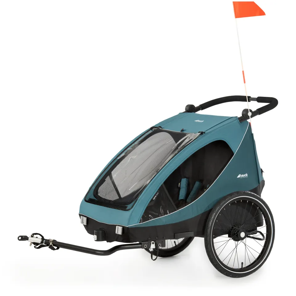 hauck-dryk-duo-fahrradanh-nger-ocean-green-2-sitzer image 1