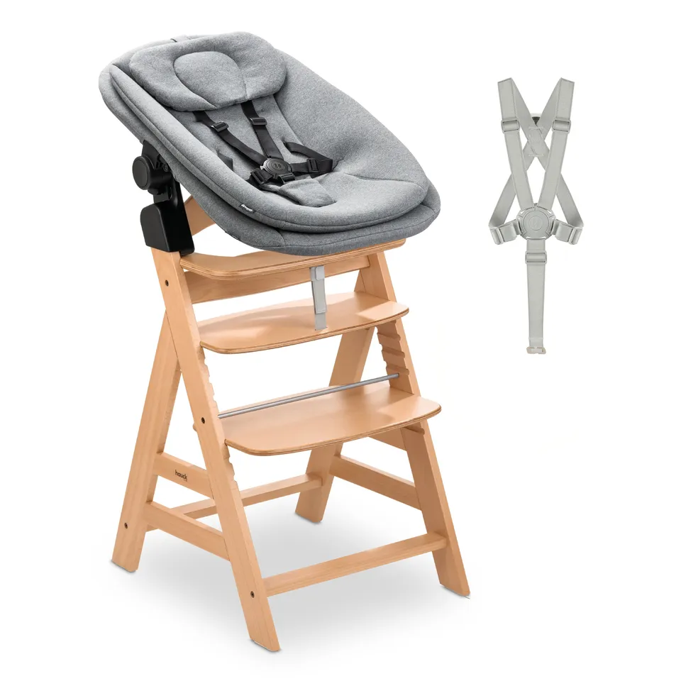 hauck-alpha-newborn-set-pro-hochstuhl-nature-grey image 1