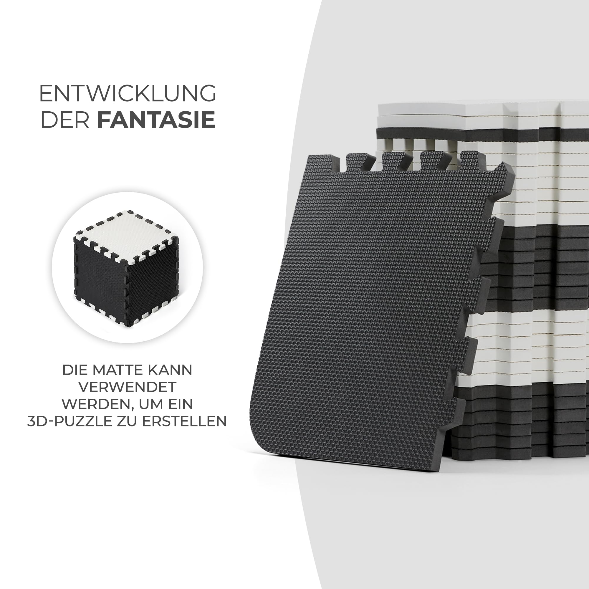 kinderkraft-luno-spielmatte-schwarz-wei-30-teile image 5