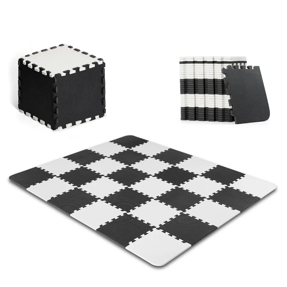 kinderkraft-luno-spielmatte-schwarz-wei-30-teile image 1