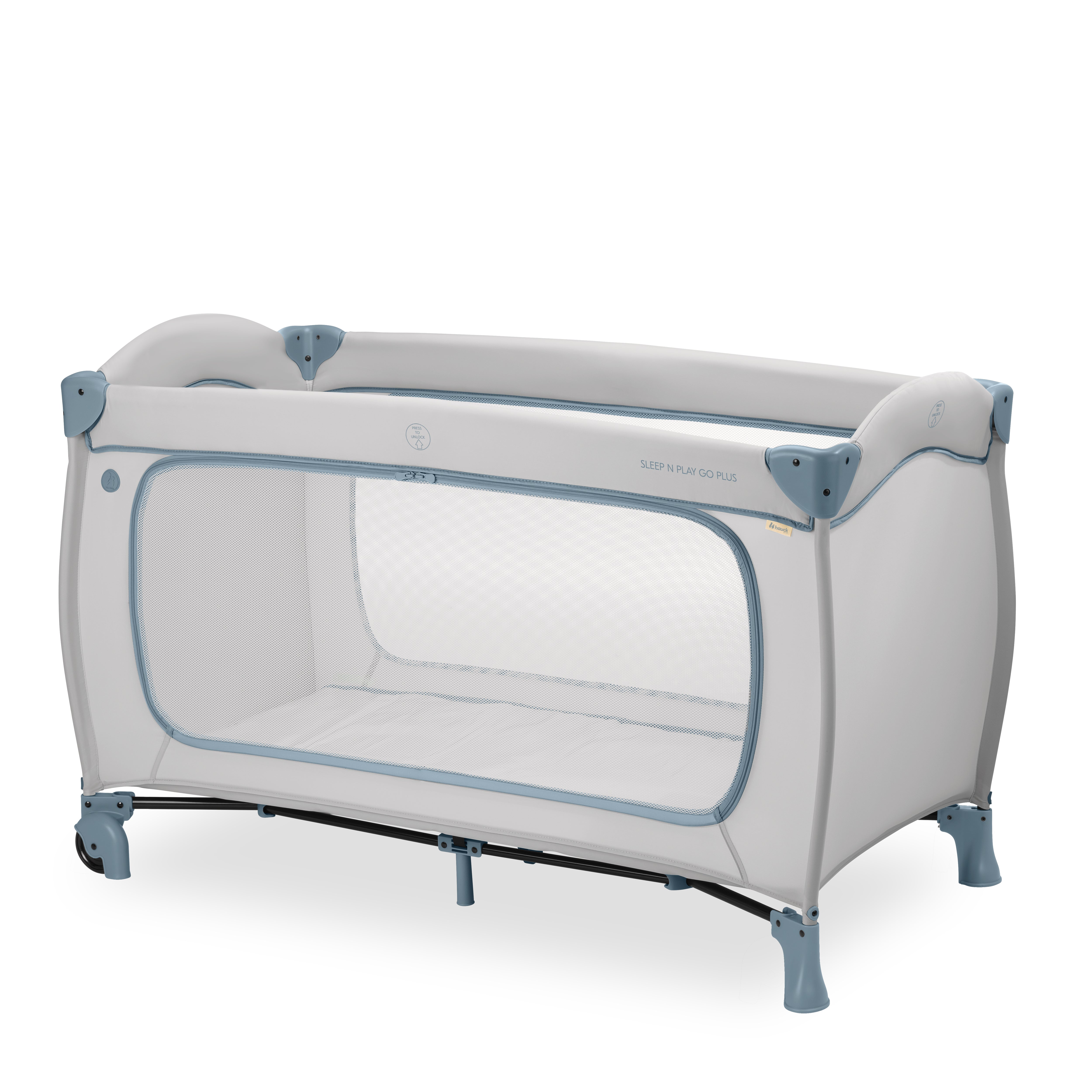 hauck-sleep-n-play-go-plus-reisebett-dusty-mint-mit-rollen image 1