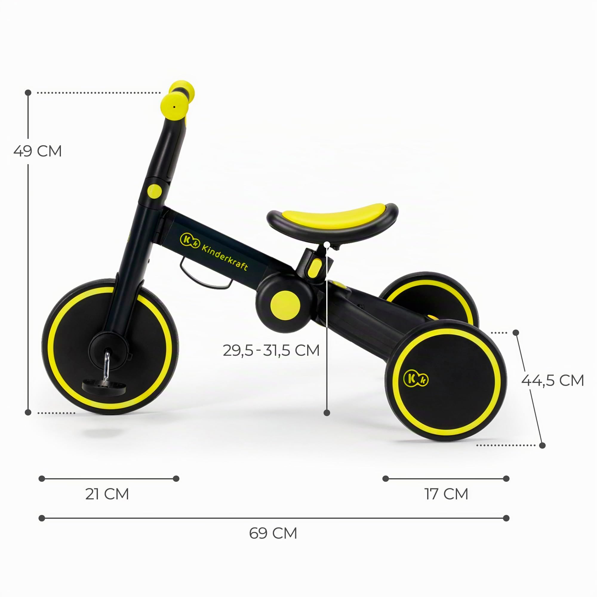 kinderkraft-4trike-dreirad-3-in-1-schwarz-klappbar image 8