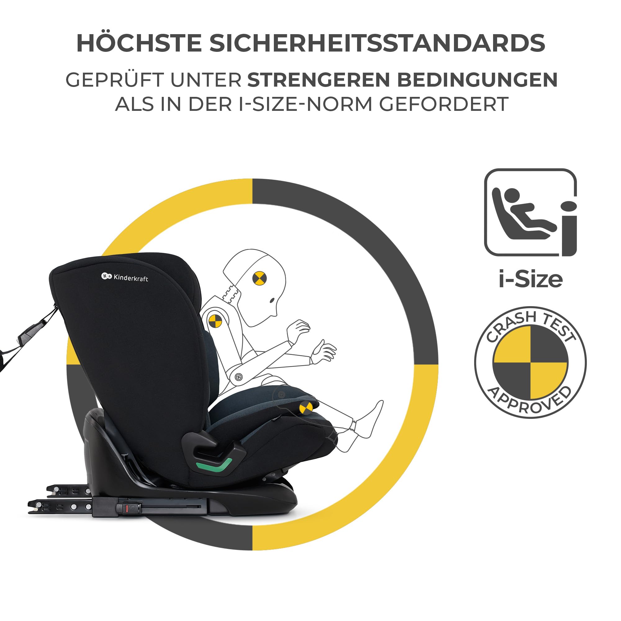 kinderkraft-oneto3-i-size-kindersitz-76-150-cm-schwarz-isofix image 4