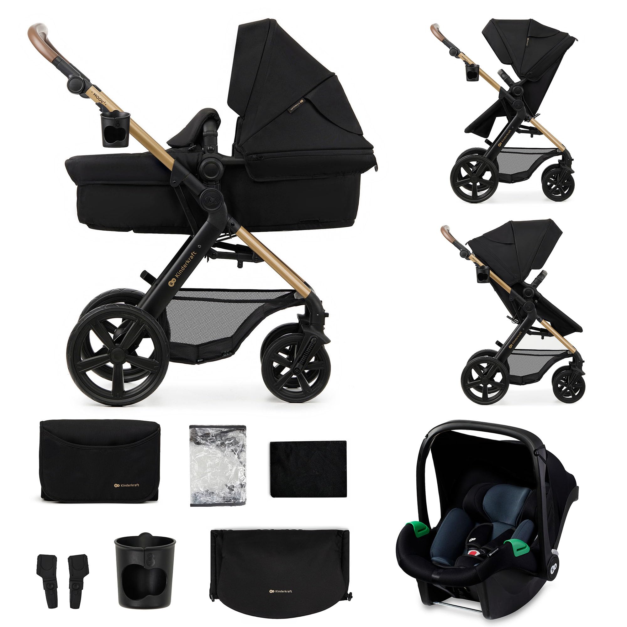 kinderkraft-moov-2-3in1-kombikinderwagen-schwarz-mit-autositz image 1