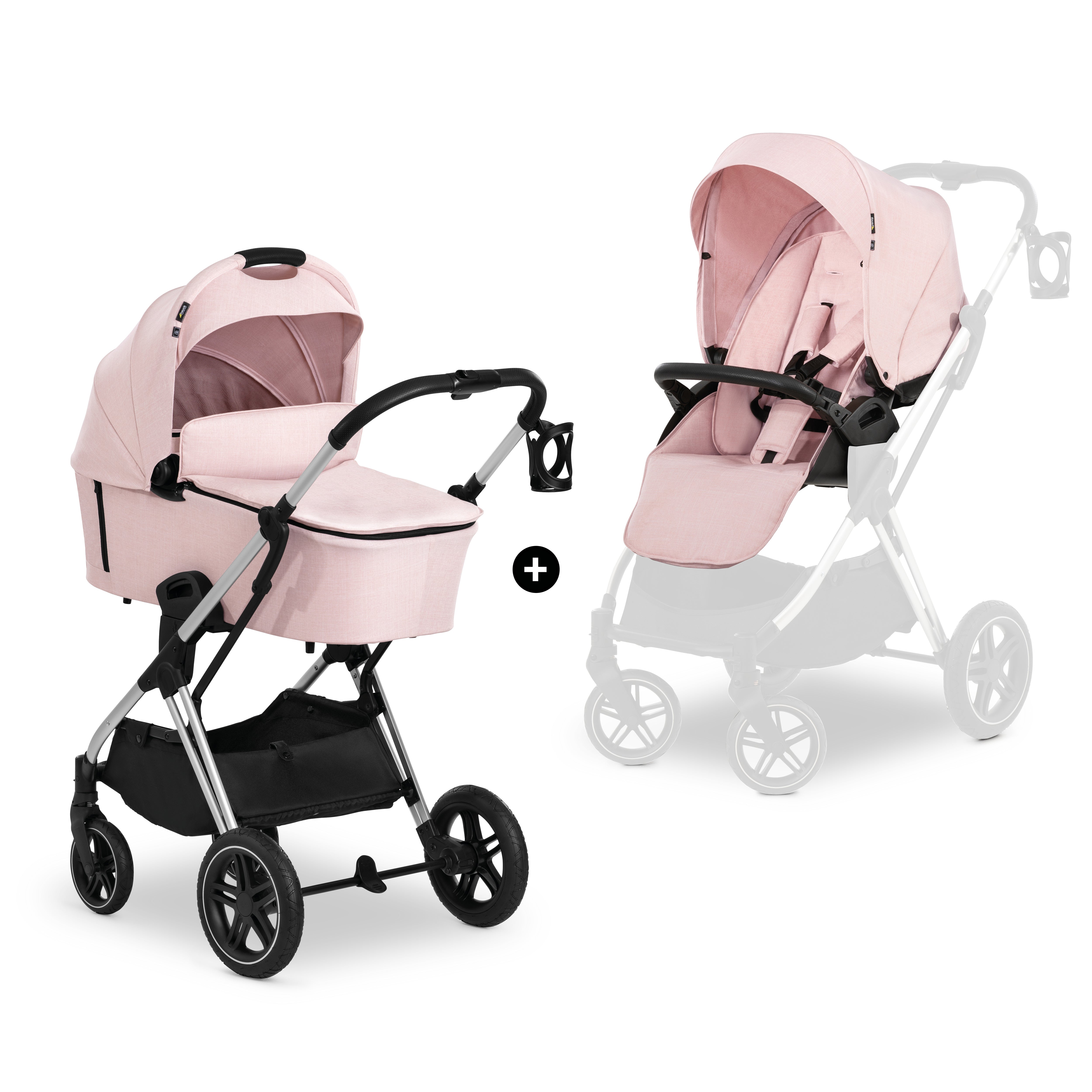 hauck-rapid-vision-x-set-kinderwagen-melange-black-ab-geburt image 2