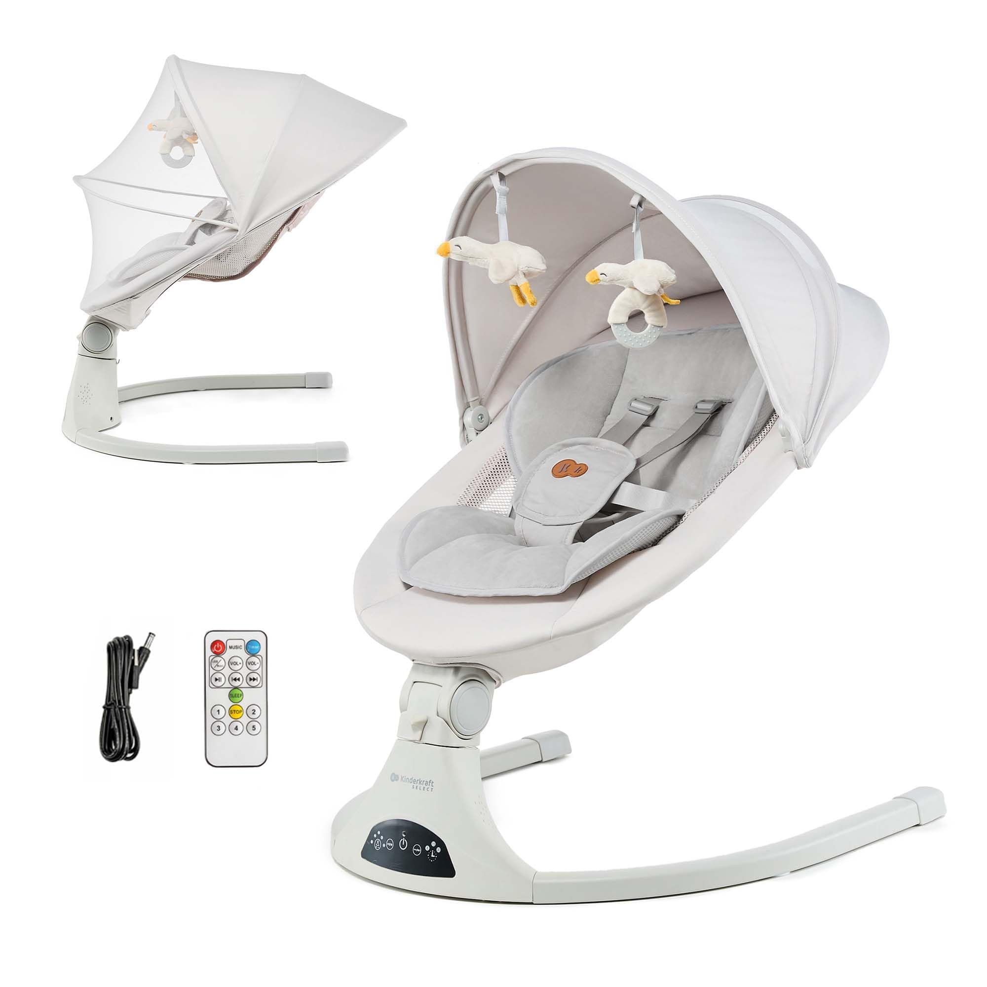 kinderkraft-tulsy-babywippe-elektrisch-beige-bluetooth image 1
