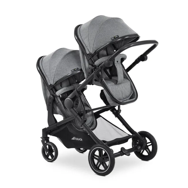 hauck-atlantic-twin-zwillingskinderwagen-melange-grey image 1