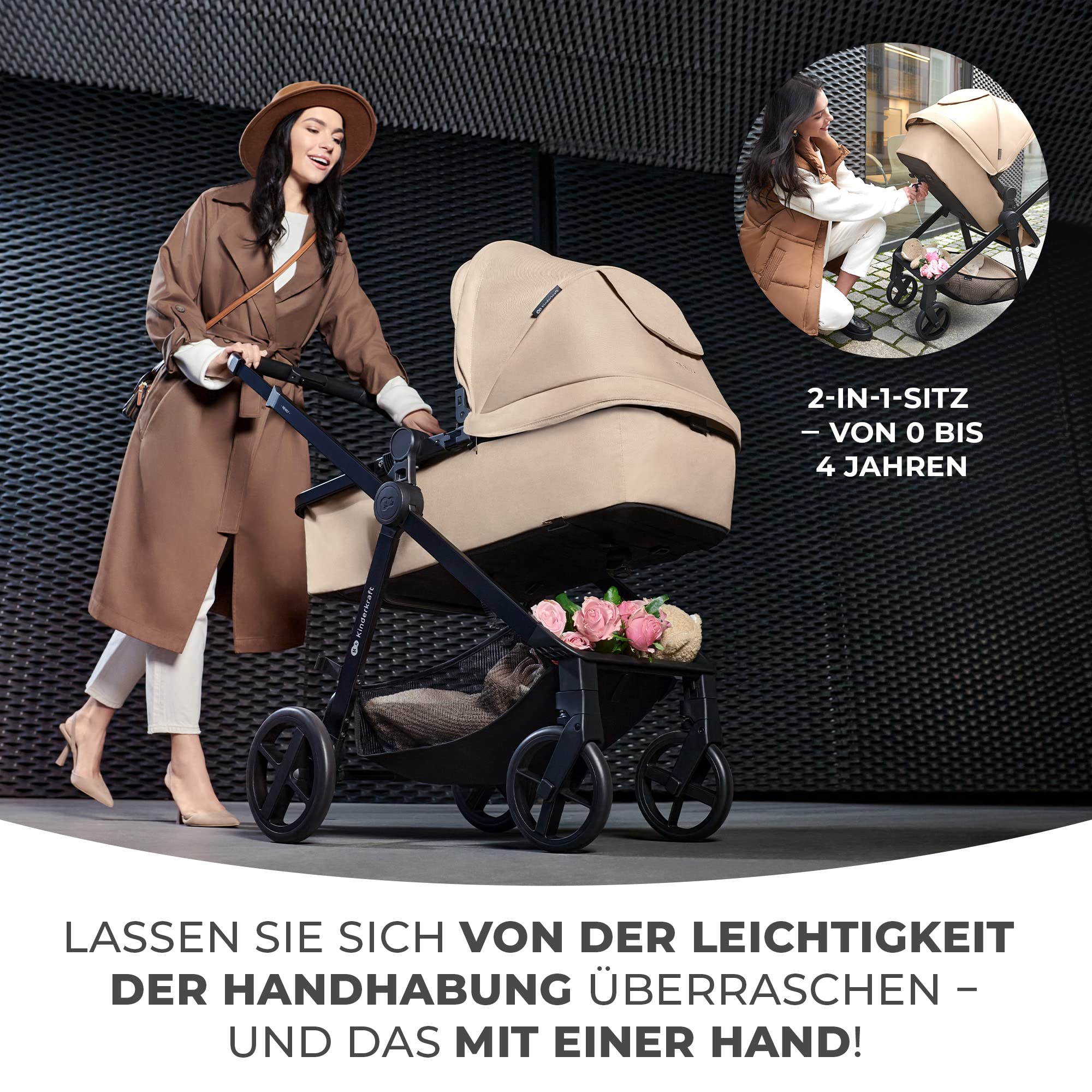kinderkraft-newly-kombikinderwagen-schwarz-4-in-1-set image 2