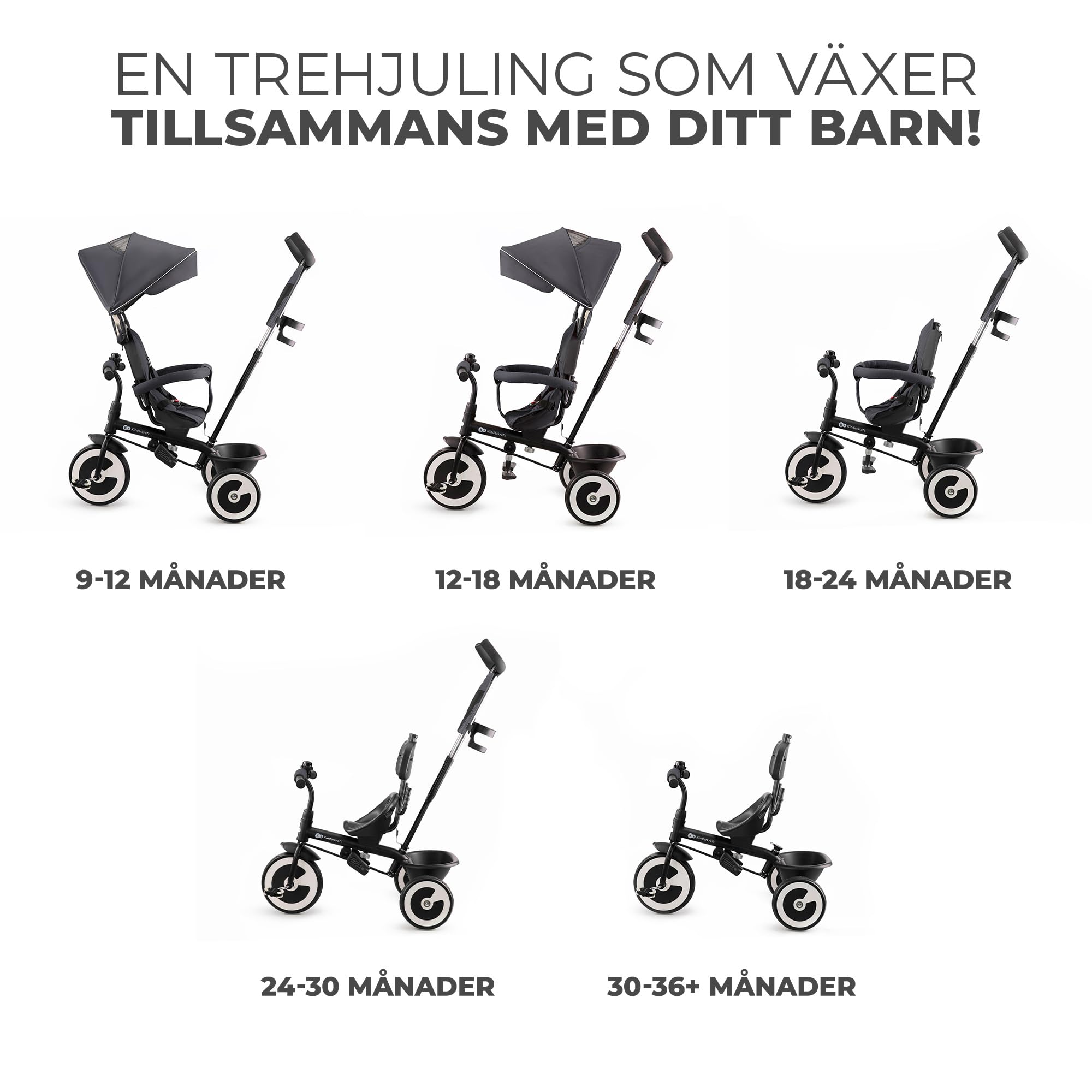 kinderkraft-aston-dreirad-grau-mit-schubstange-9-mon-5-j image 2