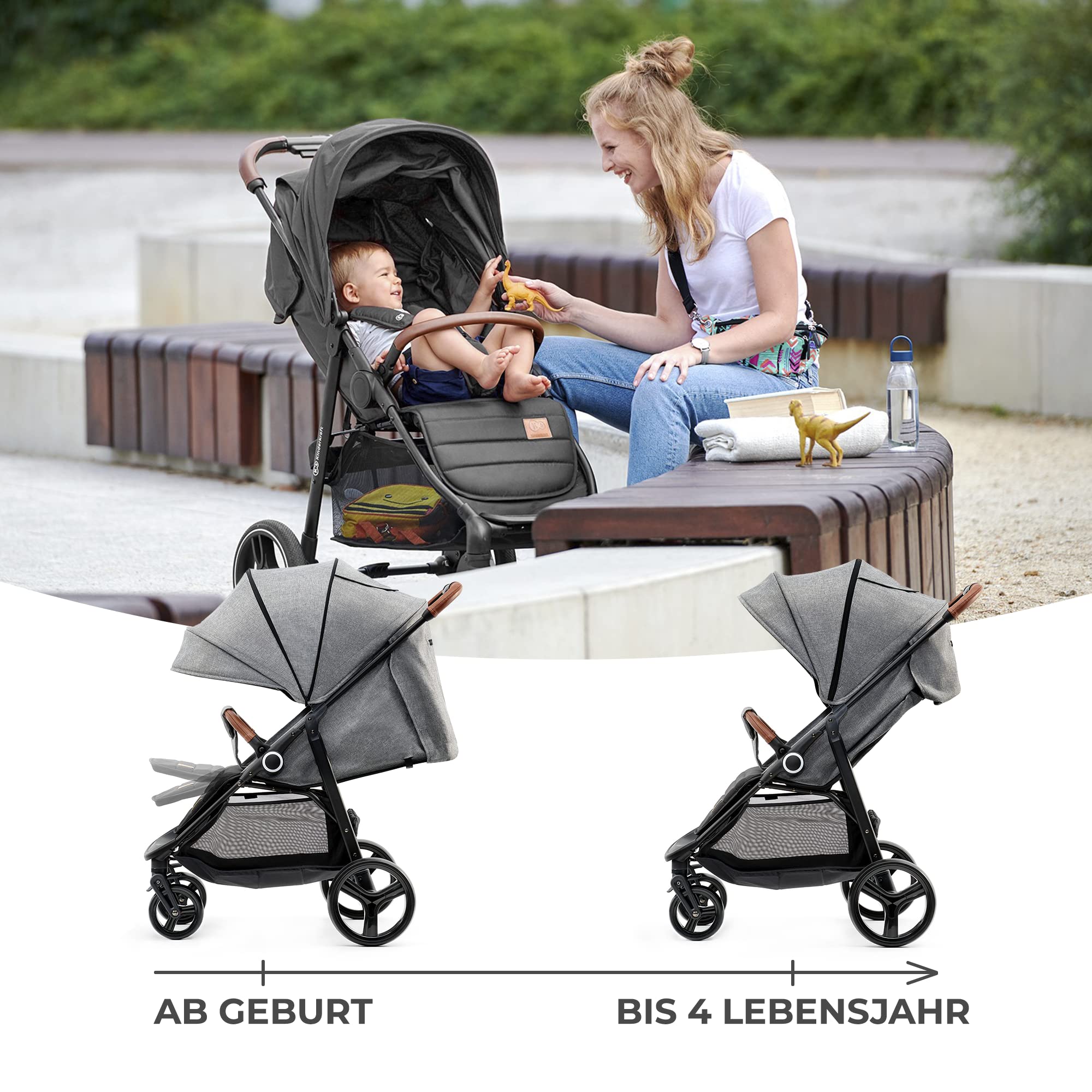 kinderkraft-grande-plus-buggy-grau-22-kg-liegeposition image 3